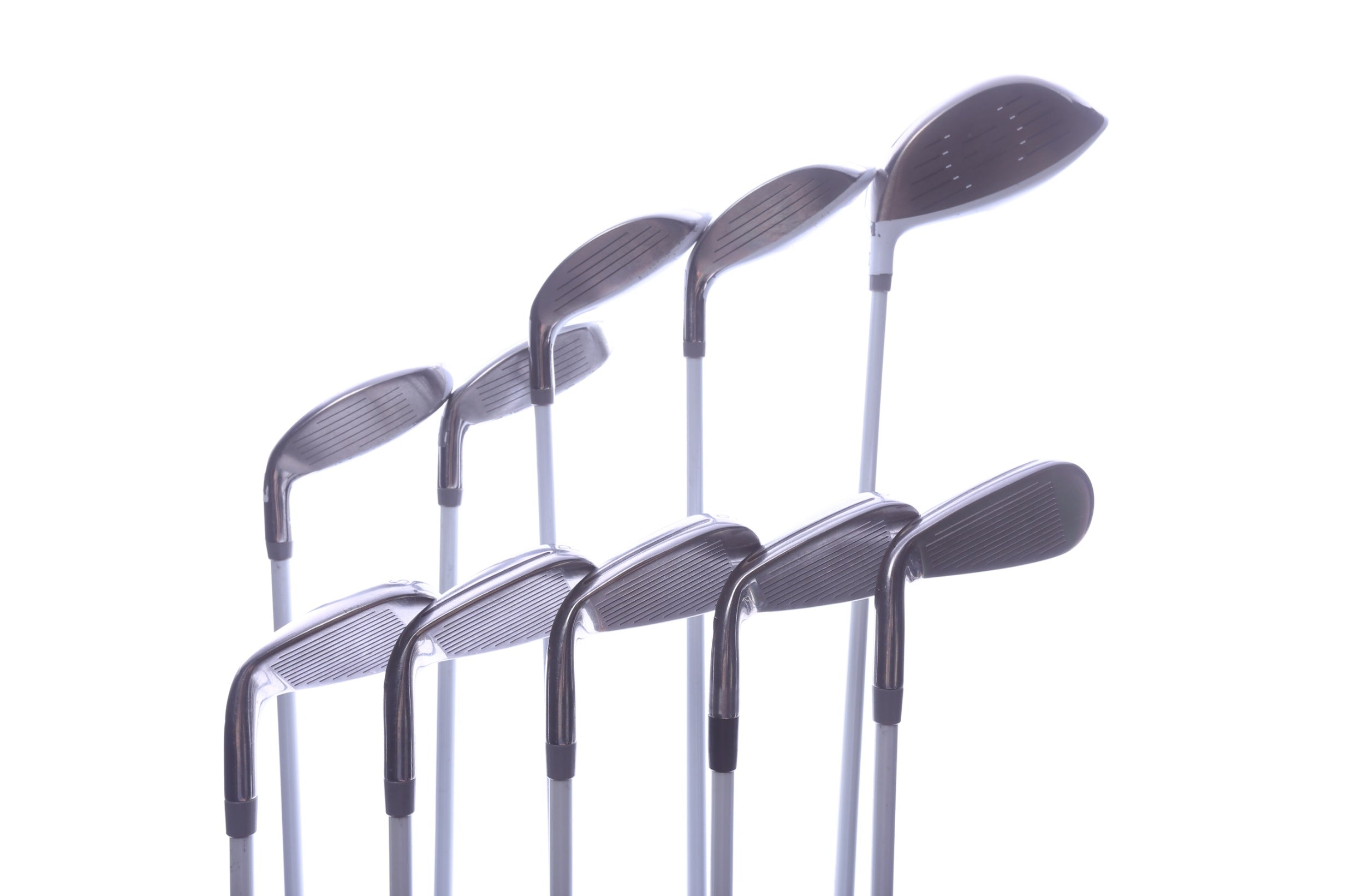 Used TaylorMade Kalea Charcoal Blue No Bag Complete Set - Right-Handed - Driver, 3W, 5W, 5H, 6H, 7-PW, SW - Ladies Flex