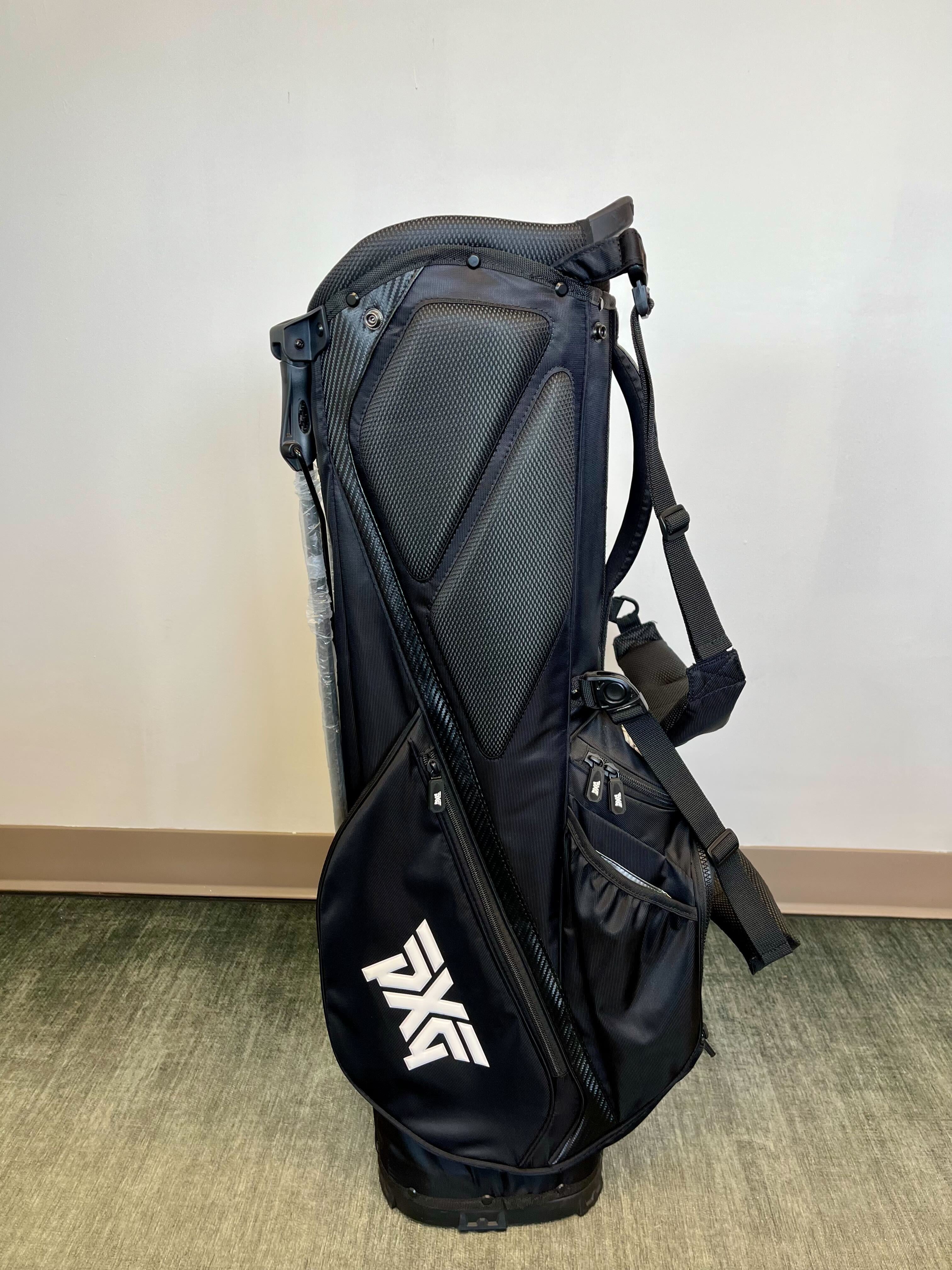 NEW PXG Carry/Stand Bag Black 4 Dividers/5 pockets with Strap and Rain Cover-Next Round