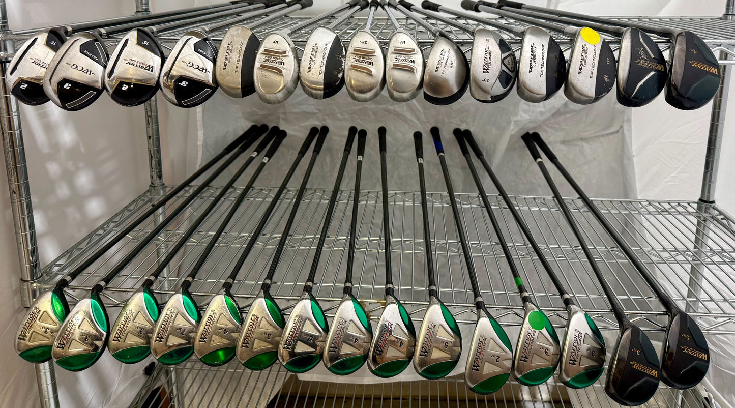 Wholesale Lot of 30 Warrior Hybrids & Fairway Woods-Next Round