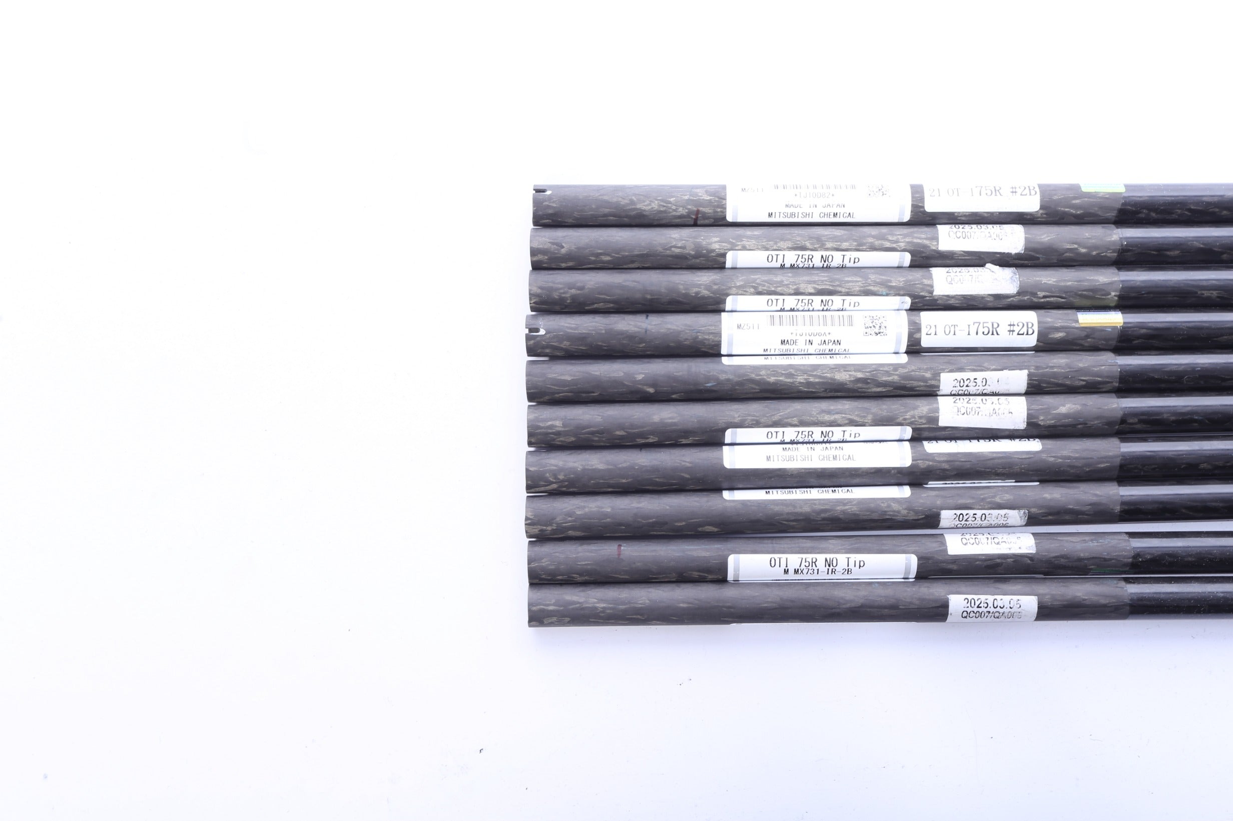 Used Mitsubishi Ot Irons 75 Pll Regular Graphite Iron Shaft Set 36"-39"