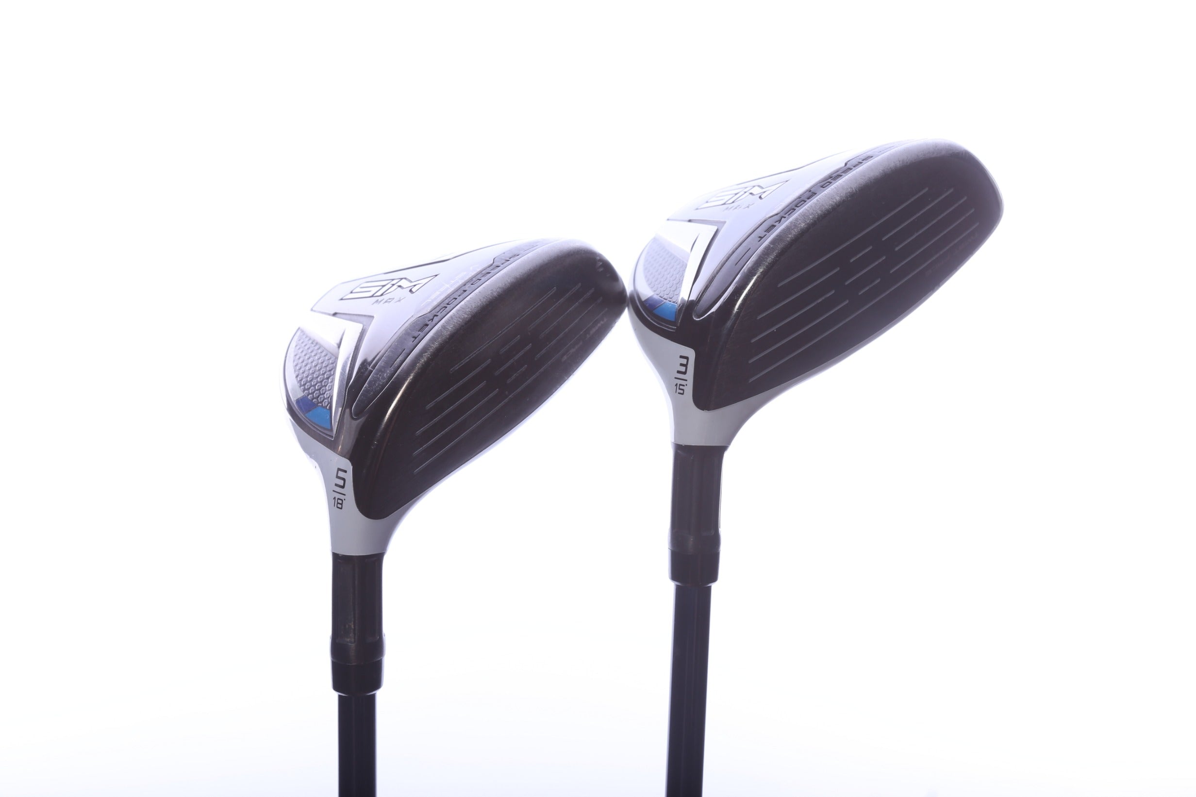 Used TaylorMade SIM MAX Wood Set - Right-Handed - 3W, 5W - Stiff Flex