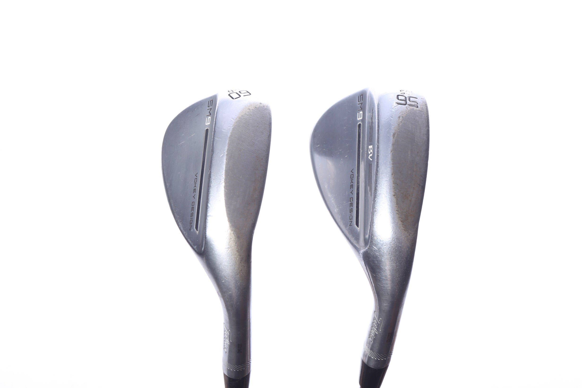 Used Titleist Vokey SM9 Tour Chrome Wedge Set - Right-Handed - 56*, 60* - Wedge Flex-Next Round