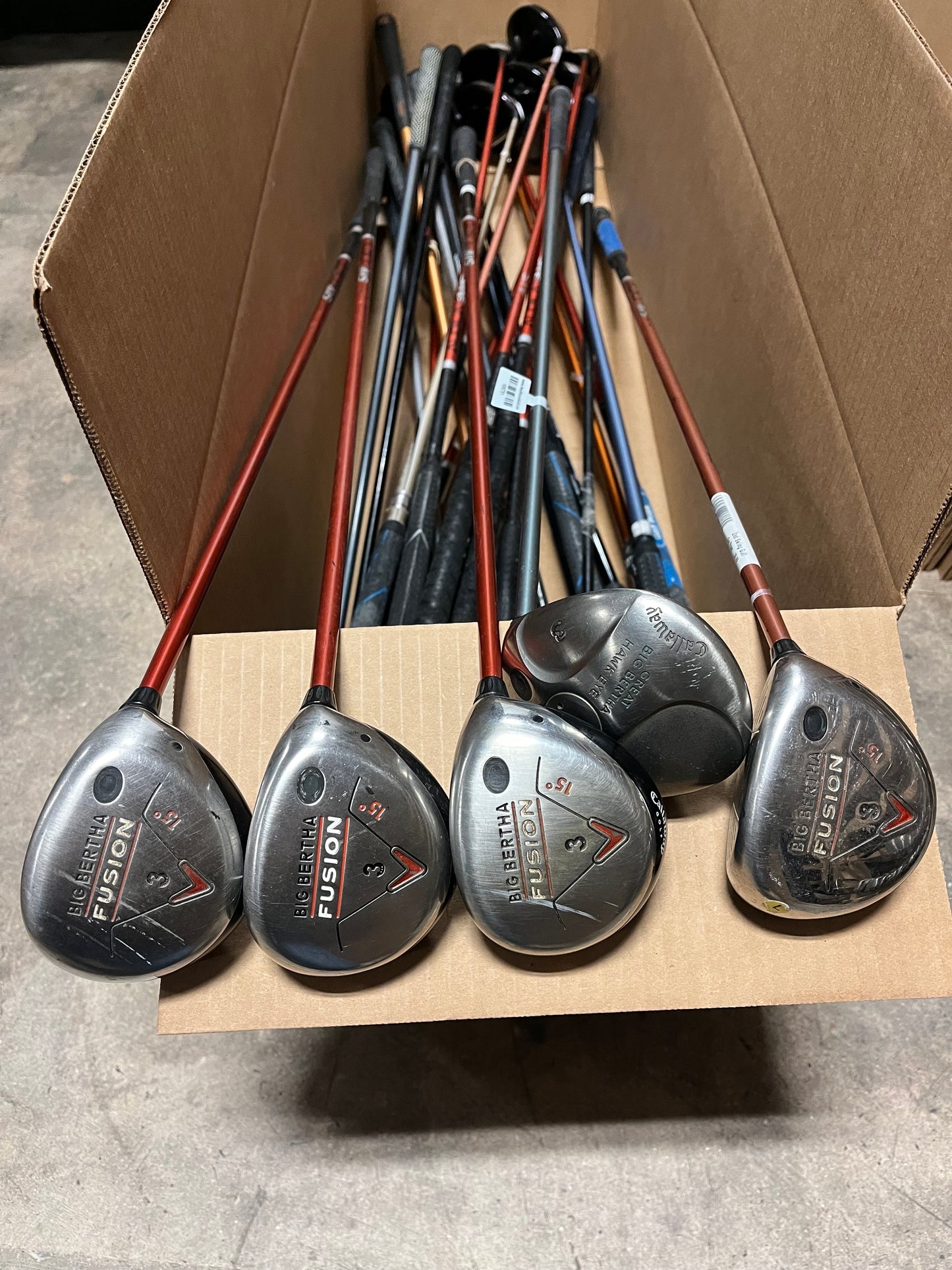 Wholesale Lot of 30 Cleveland, Callaway BB Fusion, Hawk Eye Woods-Next Round