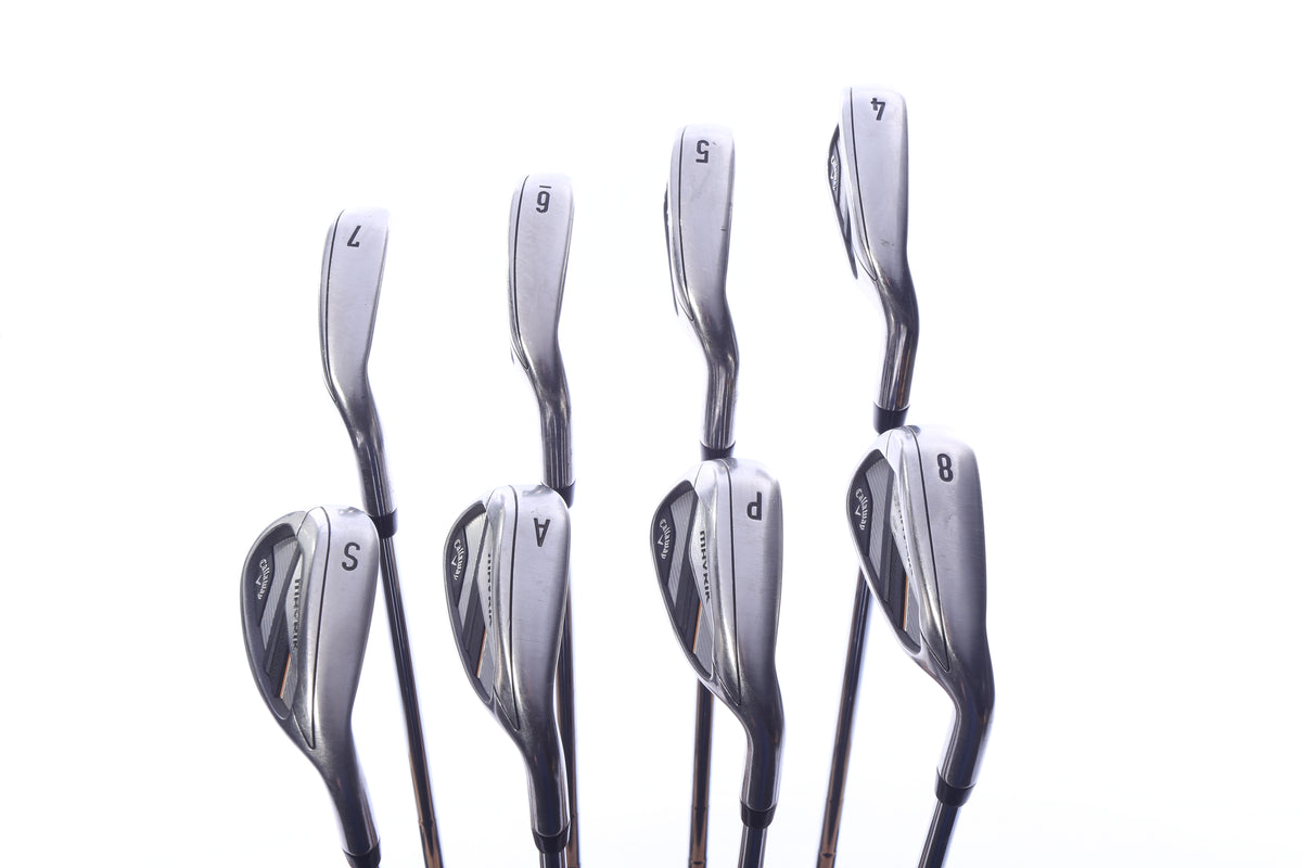 Used Callaway Mavrik Iron Set - Right-Handed - 4-8, PW, AW, SW - Stiff Flex