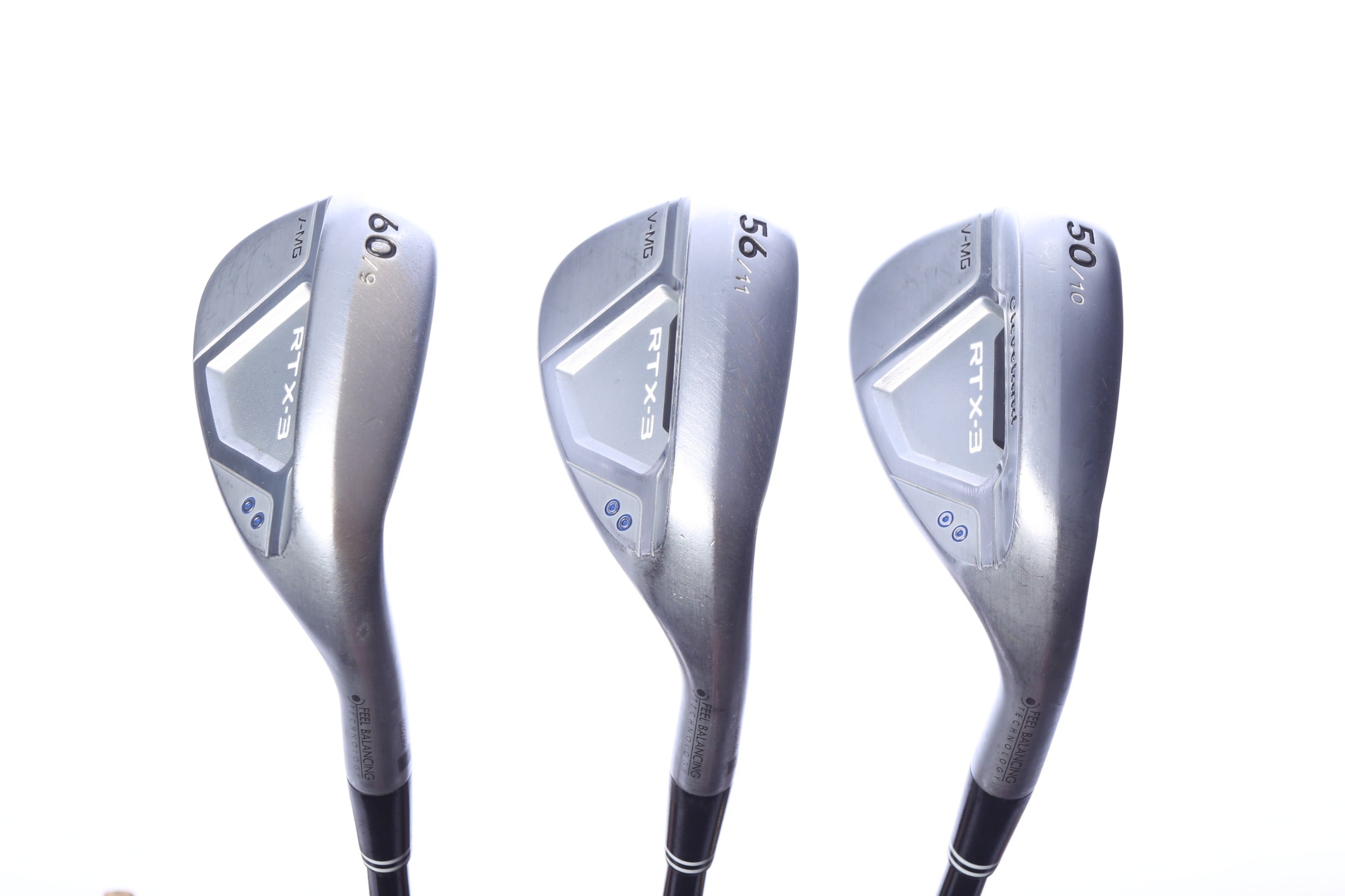 Used Cleveland RTX-3 CB Tour Satin Wedge Set - Right-Handed - 50*, 56*, 60* - Wedge Flex