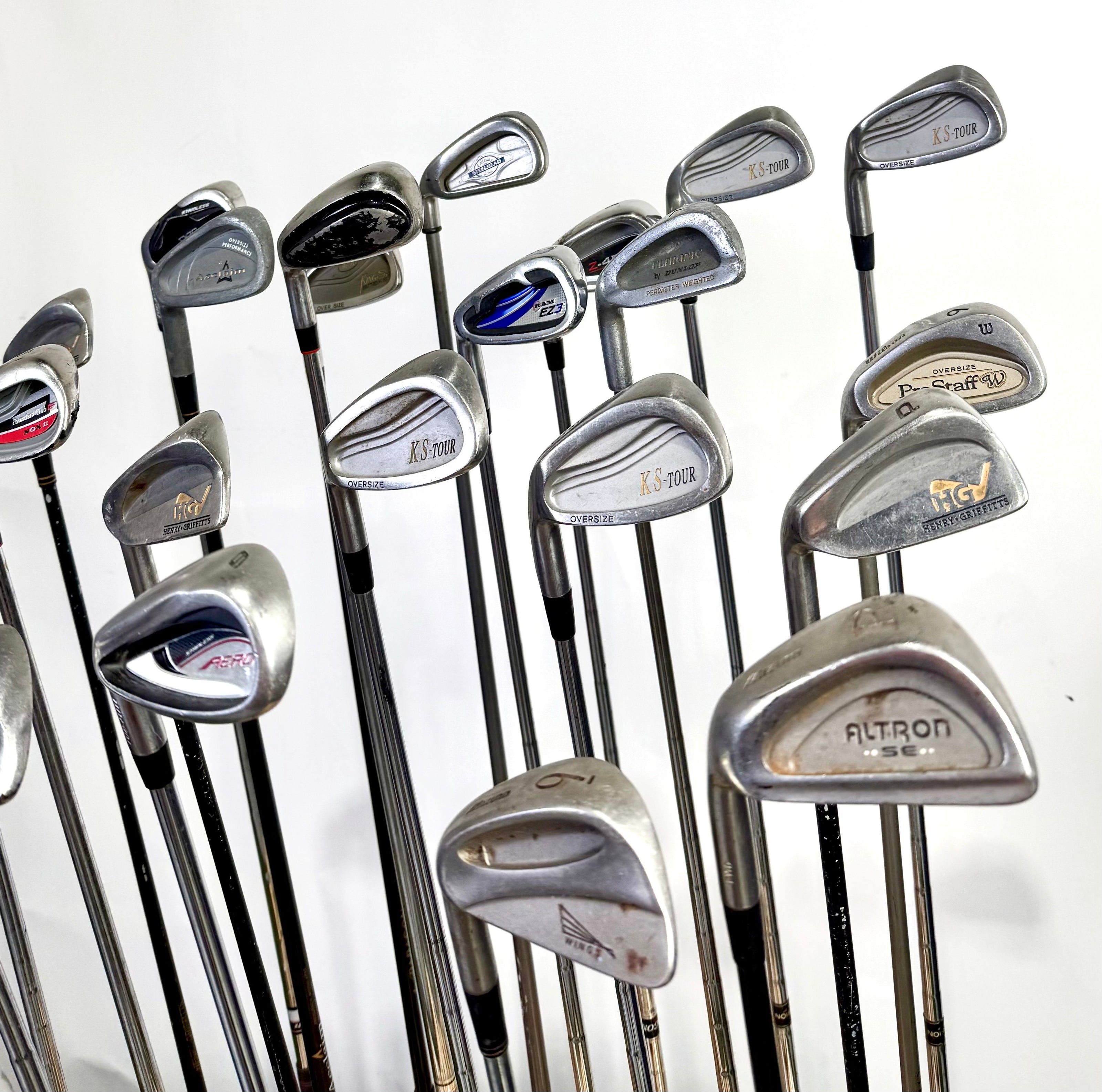 Wholesale Lot of 24 Golf Clubs - Left Handed -Assorted Irons and Wedges-Next Round