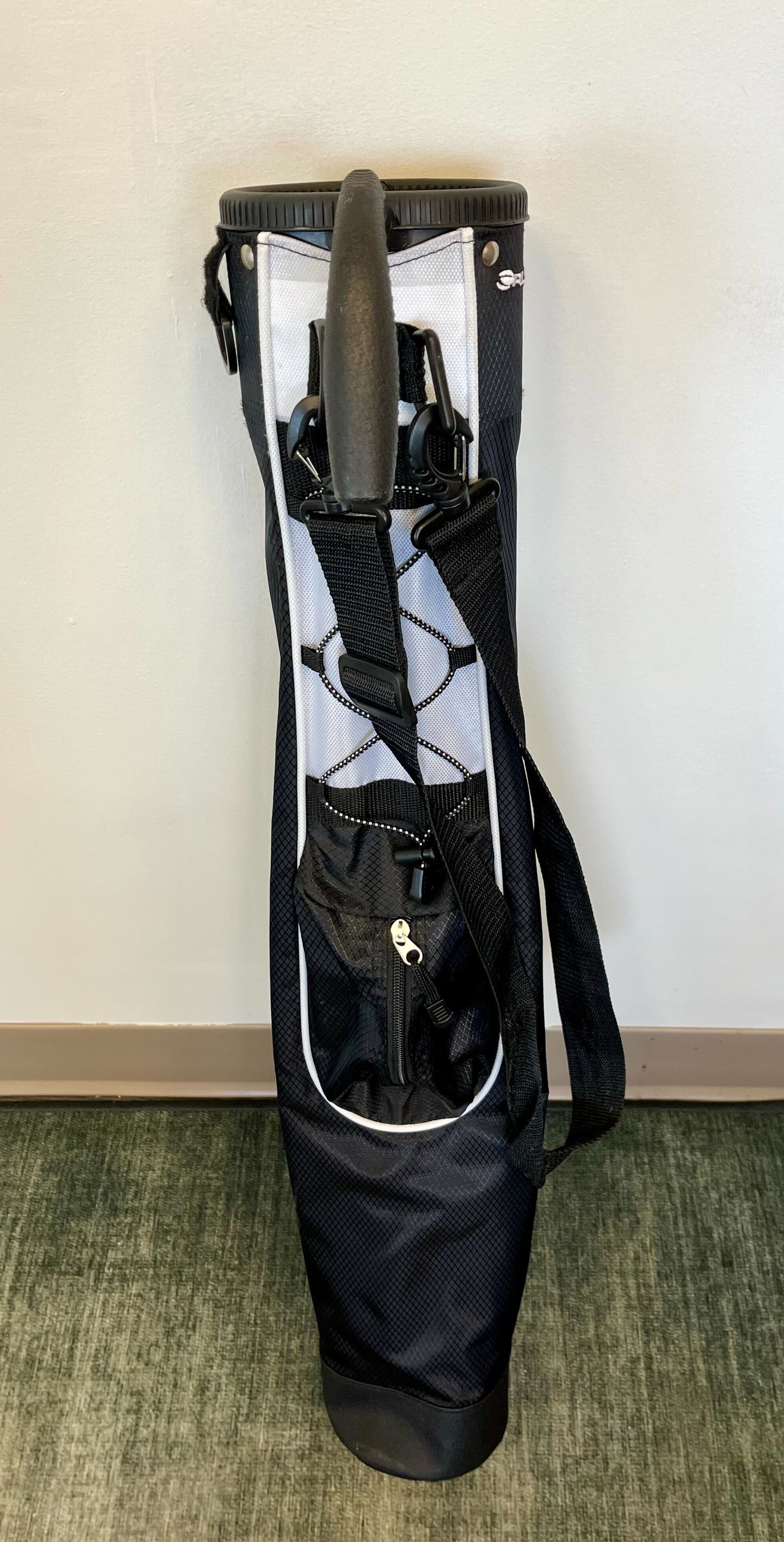 Orlimar Pitch and Putt Lightweight Sunday Carry Golf Bag Black/White-Next Round