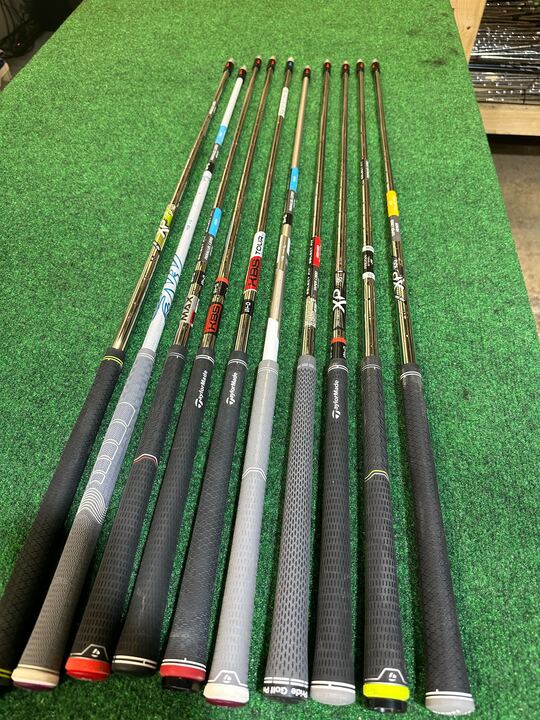 Wholesale Lot of 10 Various Fitting Club Shafts with TaylorMade Adaptors-Next Round