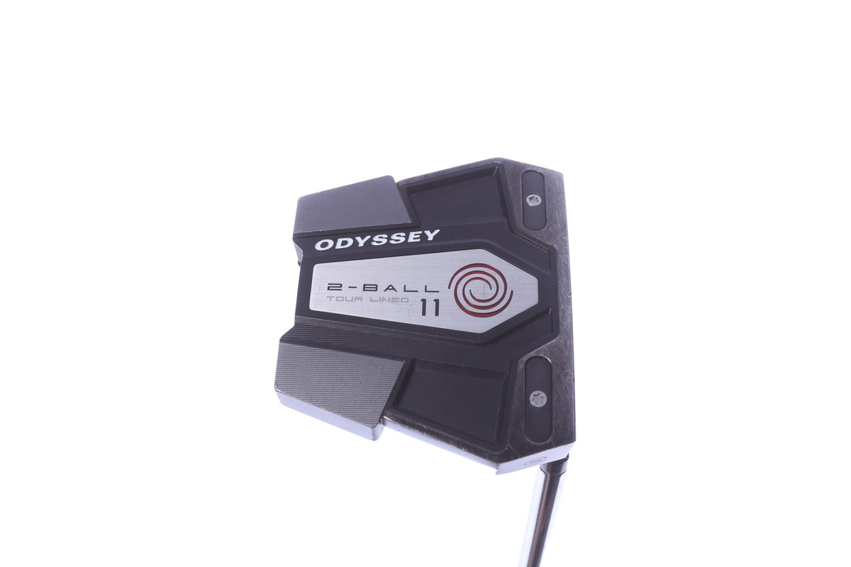 Used Odyssey Eleven 2-Ball Tour Lined DB Red Stroke Lab Putter - Right-Handed - 35 in - Mallet