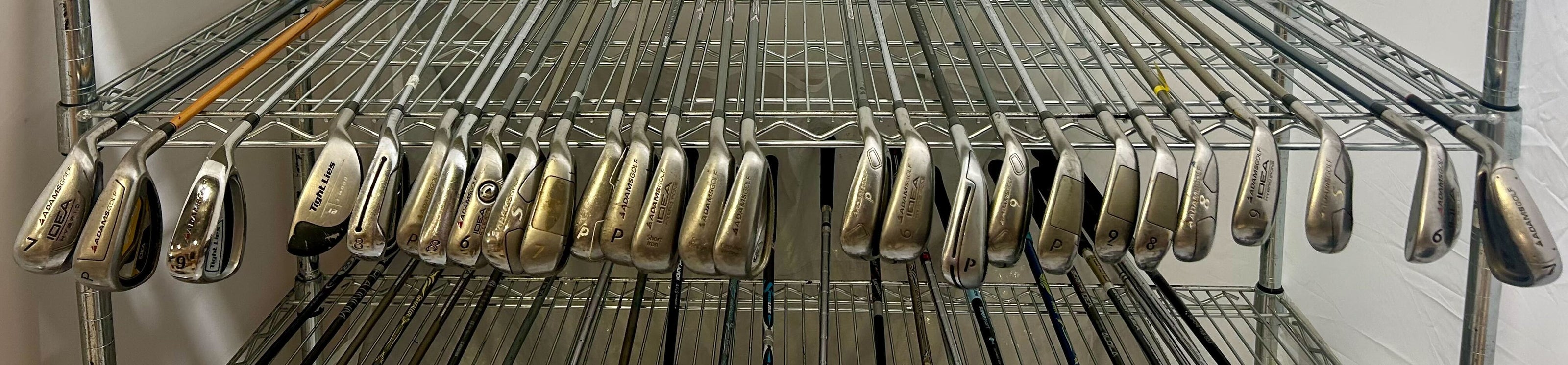 Wholesale Lot of 50 Golf Clubs - Right and Left-Handed Assorted Adams Irons-Next Round