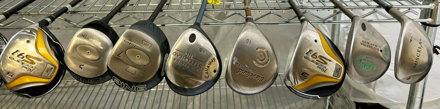 Wholesale Lot of 30 Golf Clubs - Assorted Drivers and Fairway Woods-Next Round