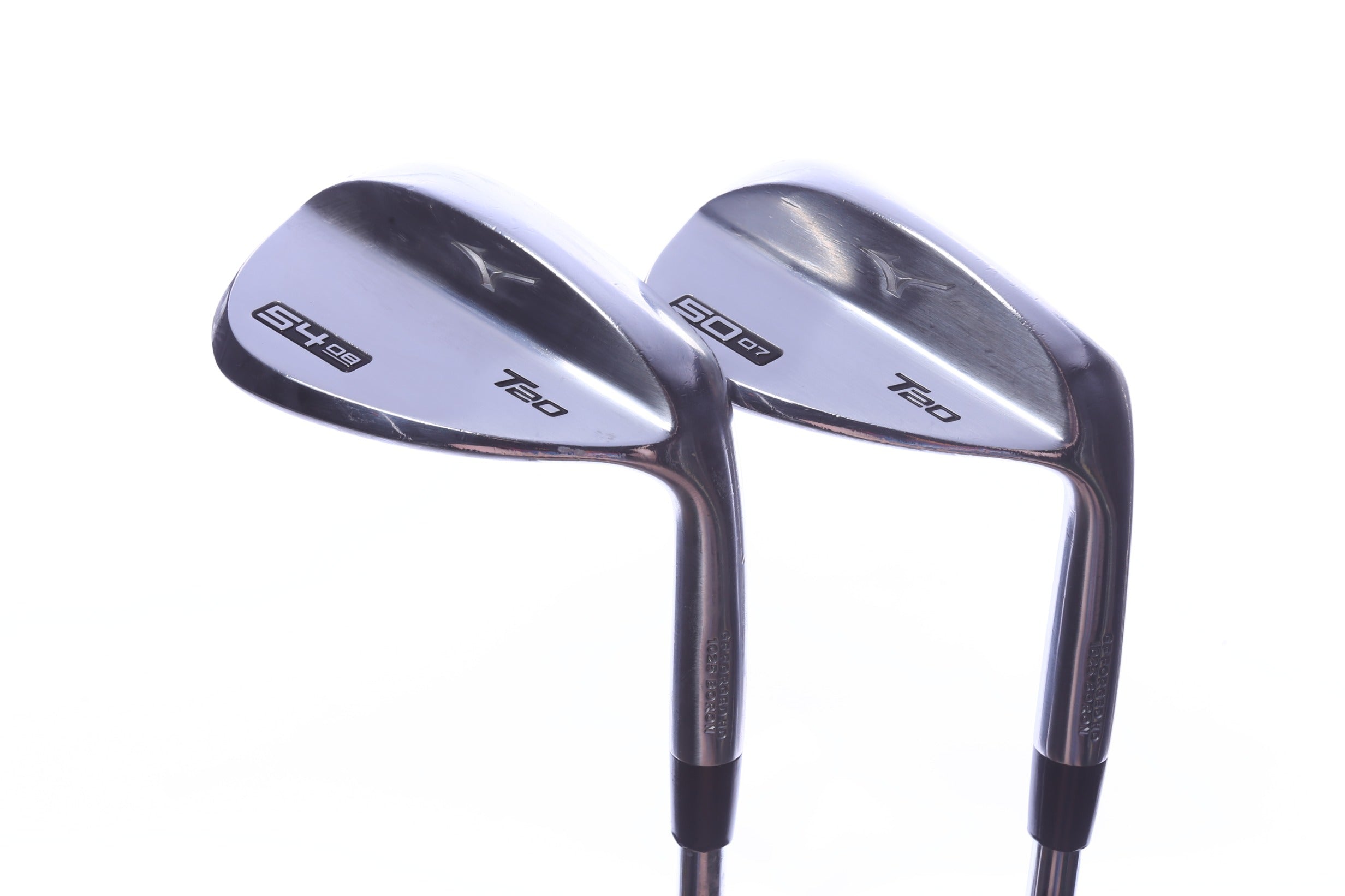 Used Mizuno T20 Satin Chrome Wedge Set - Right-Handed - 50*, 54* - Extra Stiff Flex