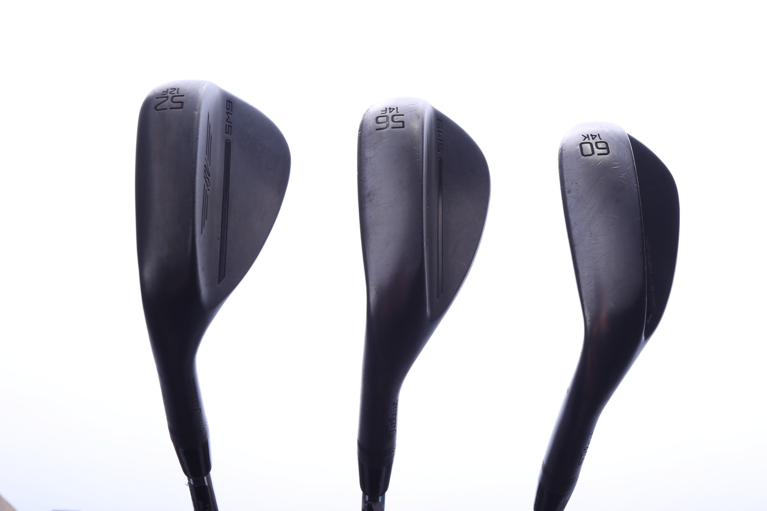 Used Titleist Vokey SM10 Jet Black Wedge Set - Left-Handed - 52*, 56*, 60* - Stiff Flex