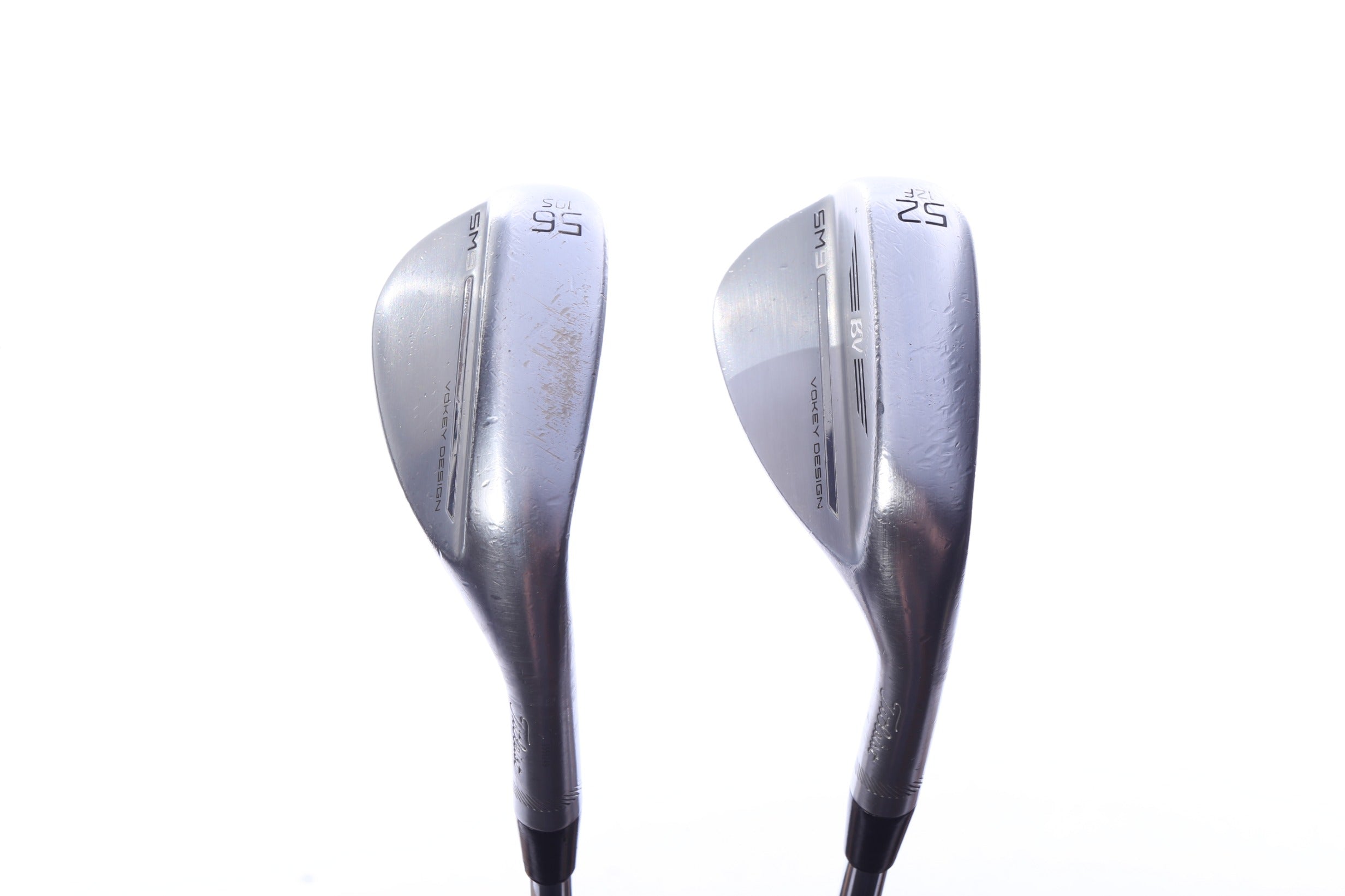 Used Titleist Vokey SM9 Tour Chrome Wedge Set - Right-Handed - 52*, 56* - Stiff Flex-Next Round