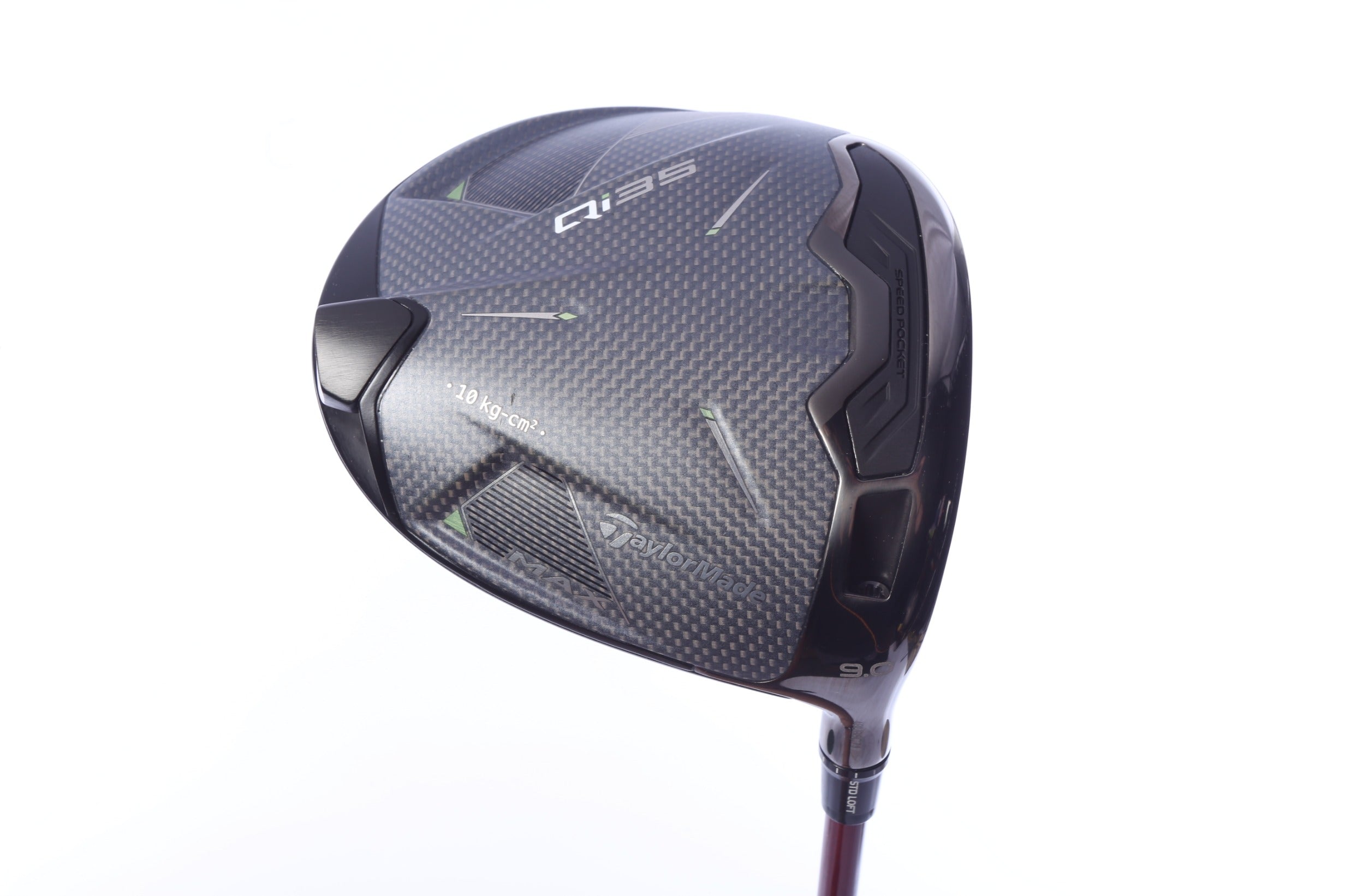 Used TaylorMade Qi35 MAX Driver - 9 Degrees - Extra Stiff Flex Mitsubishi Denali Red - Right-Handed