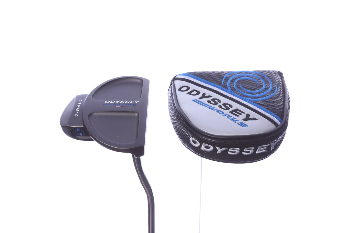 Used Odyssey O-Works Black 2-Ball Putter - Right-Handed - 34 in - Mallet