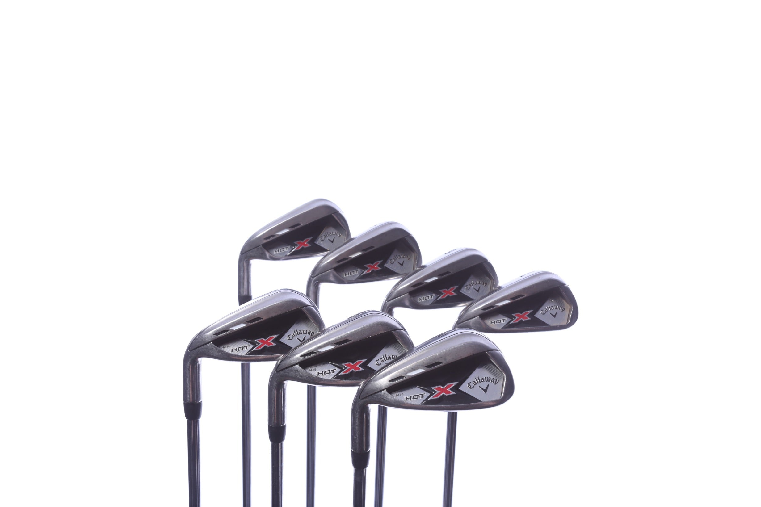 Used Callaway X Hot N14 Iron Set - Left-Handed - 4-PW - Uniflex Flex