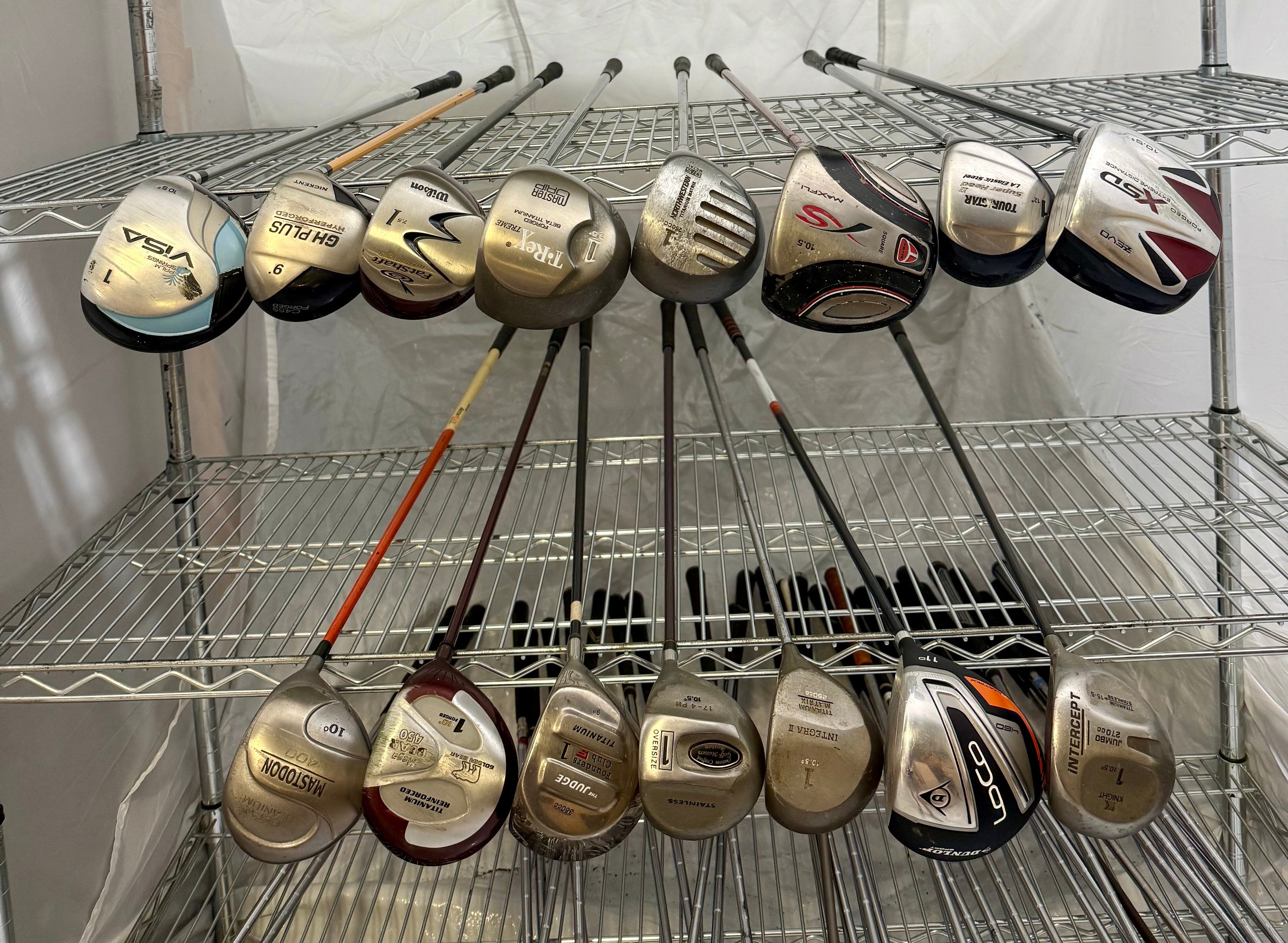 Wholesale Lot of 15 Golf Clubs - Assorted Drivers-Next Round