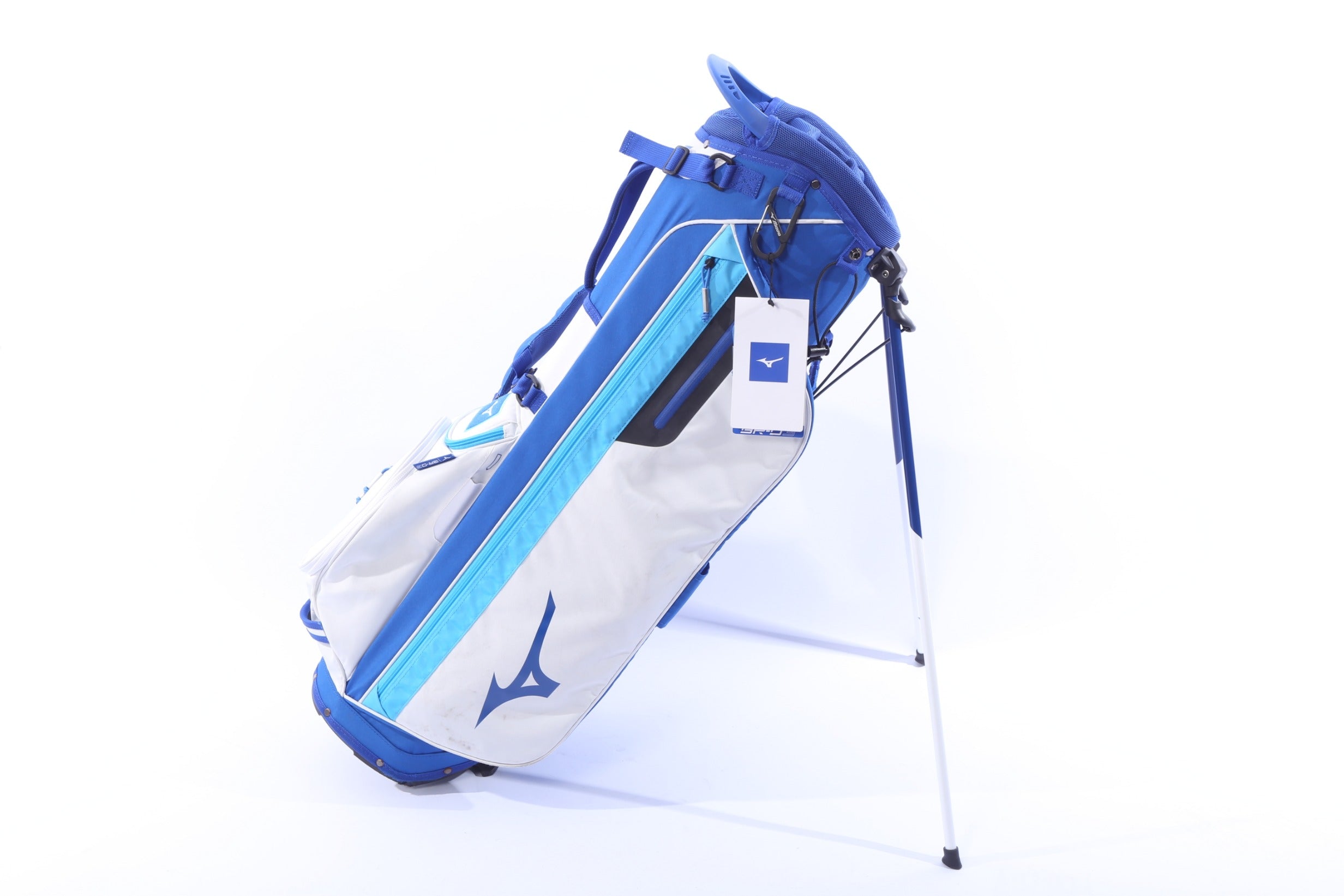 Used Mizuno 2022 BR-D3 Multicolor Stand Bag - 5-Way - 5 Pockets - Rain Cover Included-Next Round