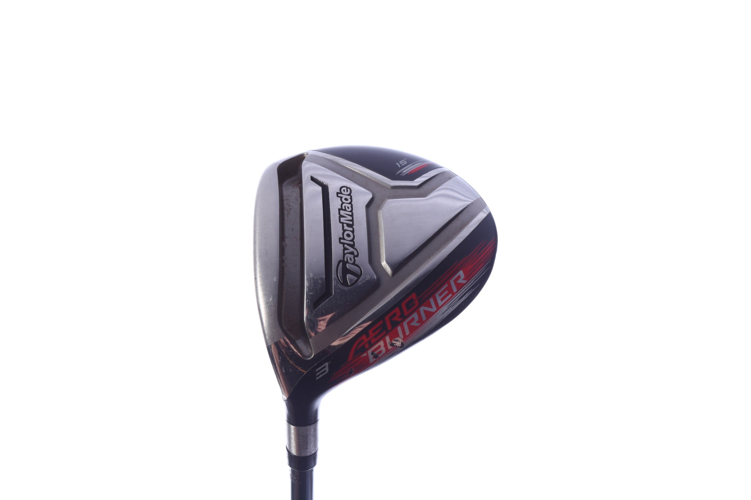 Used TaylorMade AeroBurner Black 3-Wood - Left-Handed - 15 Degrees - Stiff Flex-Next Round