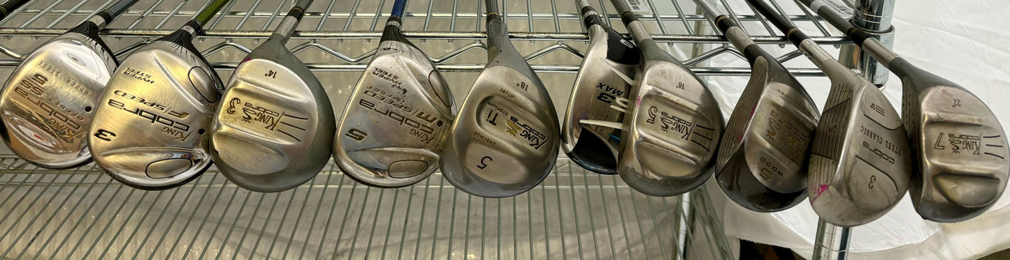 Wholesale Lot of 40 Golf Clubs - TaylorMade Woods and Cobra Baffler Woods-Next Round