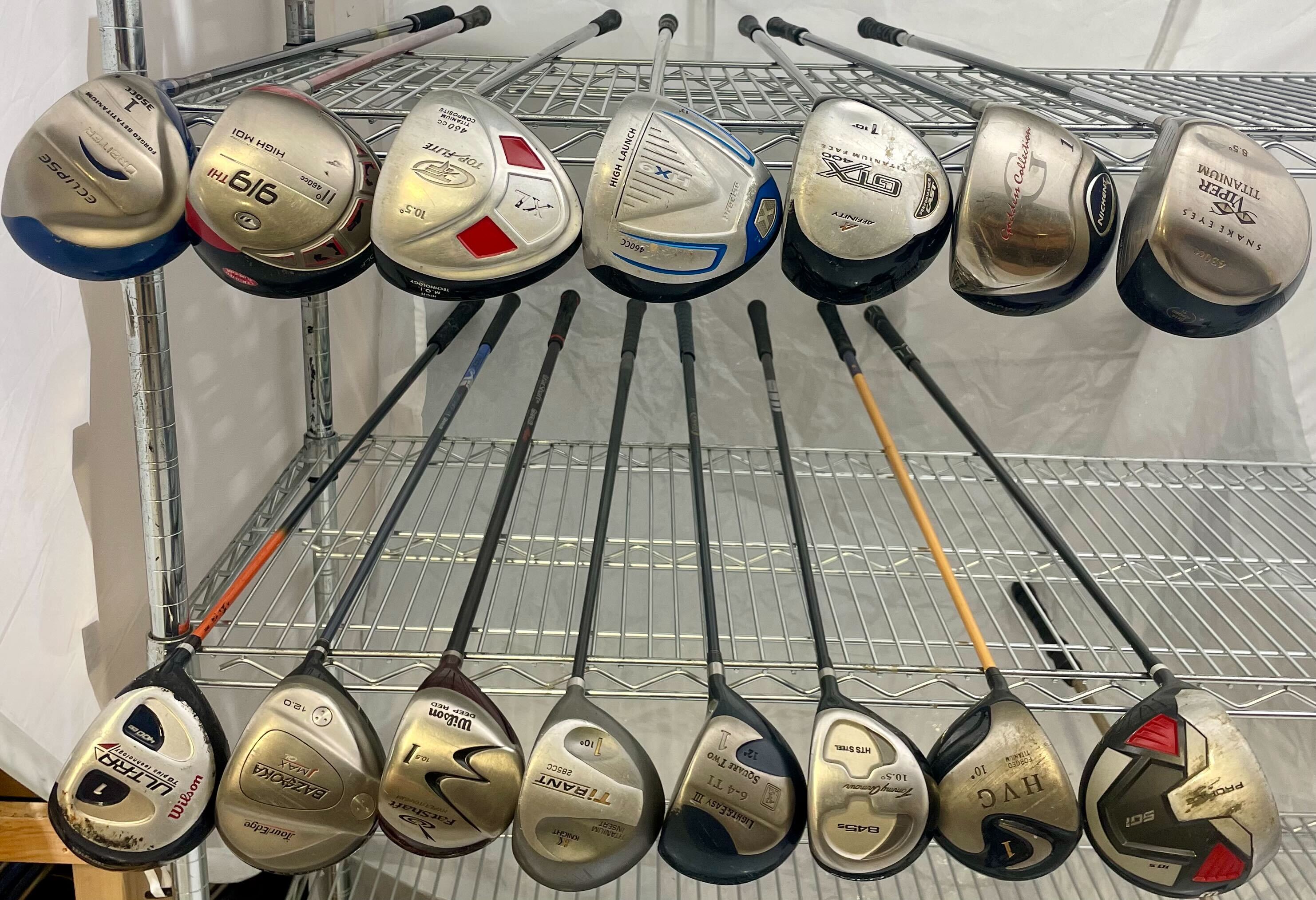Wholesale Lot 15 Golf Clubs - Assorted Drivers-Next Round