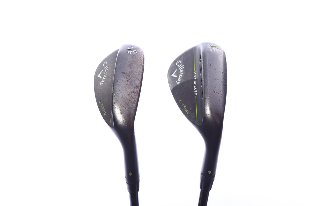 Used Callaway MD3 Milled Black Wedge Set - Right-Handed - 50*, 54* - Variable Flex