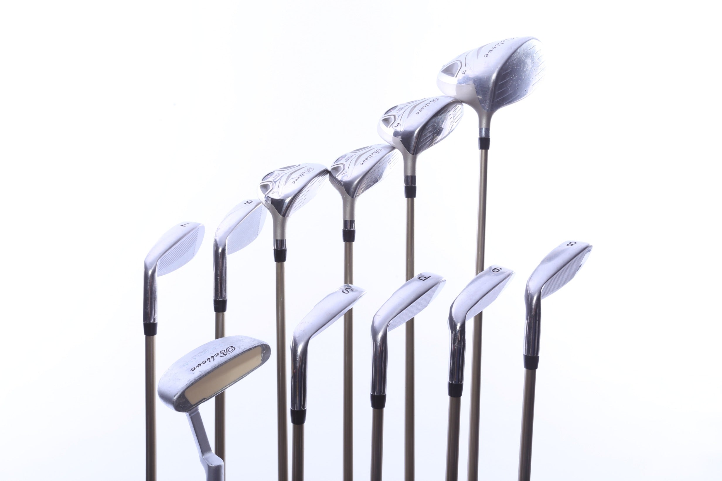 Used Founders Club Believe Complete Set - Right-Handed - Dr, 3W, 4H, 5H, 6-PW, SW, Putter - Ladies Flex-Next Round