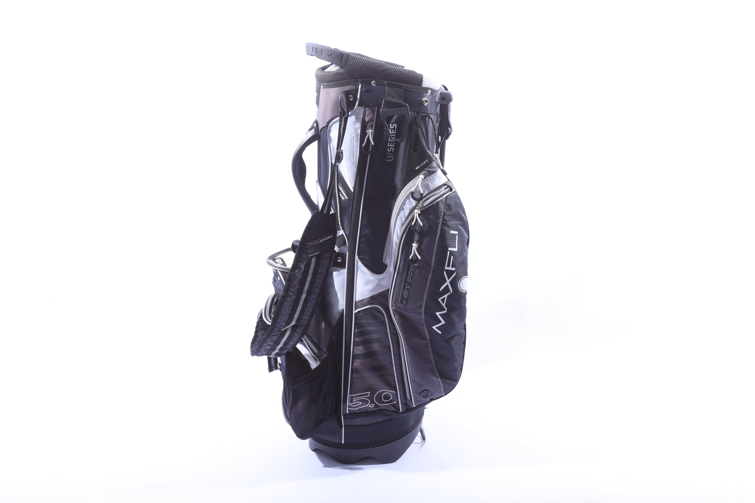 Used MaxFli Stand Multicolor Stand Bag - 14-Way - 11 Pockets - Rain Cover Included