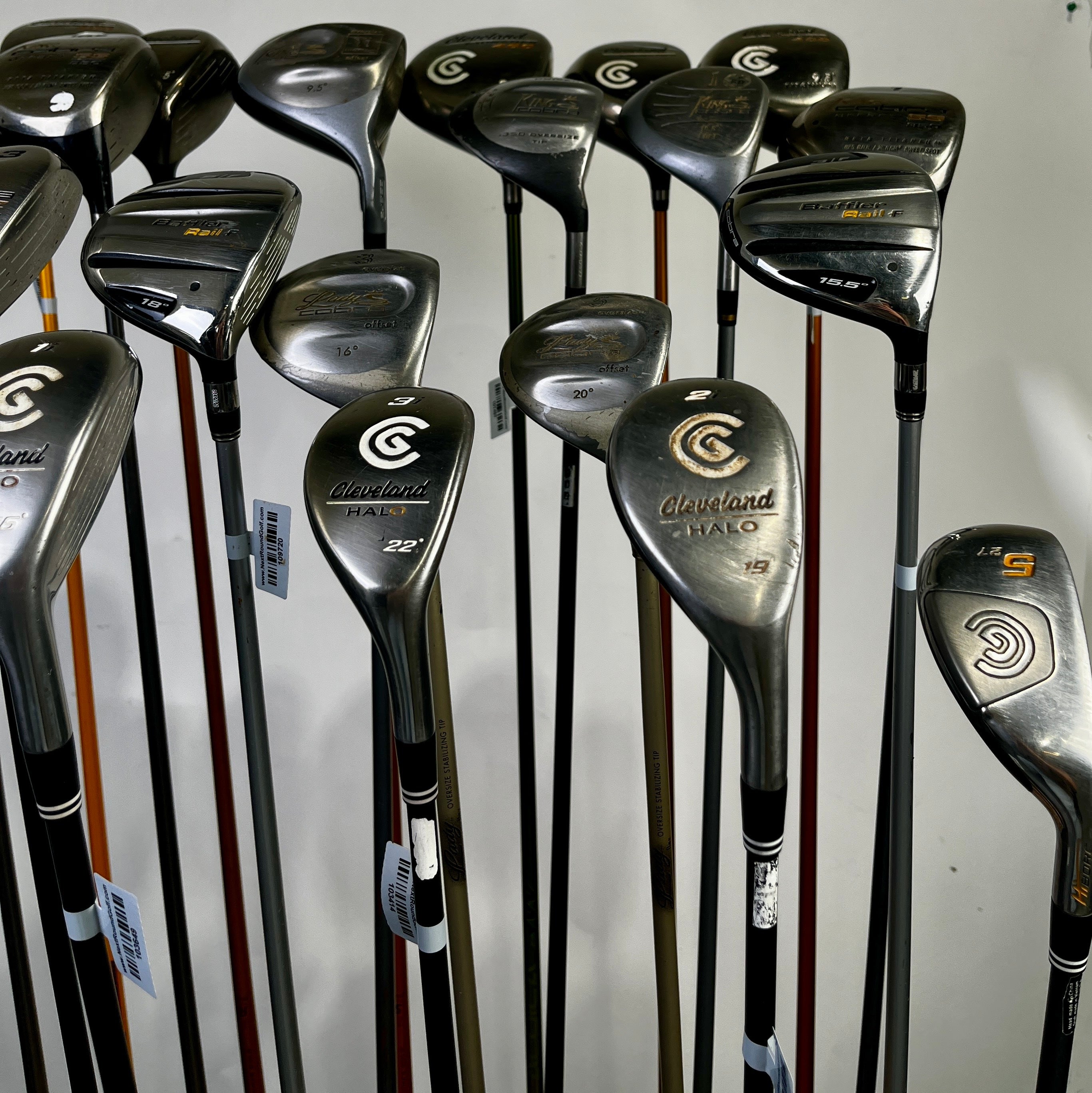 Wholesale Lot of 24 Cobra Drivers and Woods with Cleveland Drivers and Hybrids-Next Round