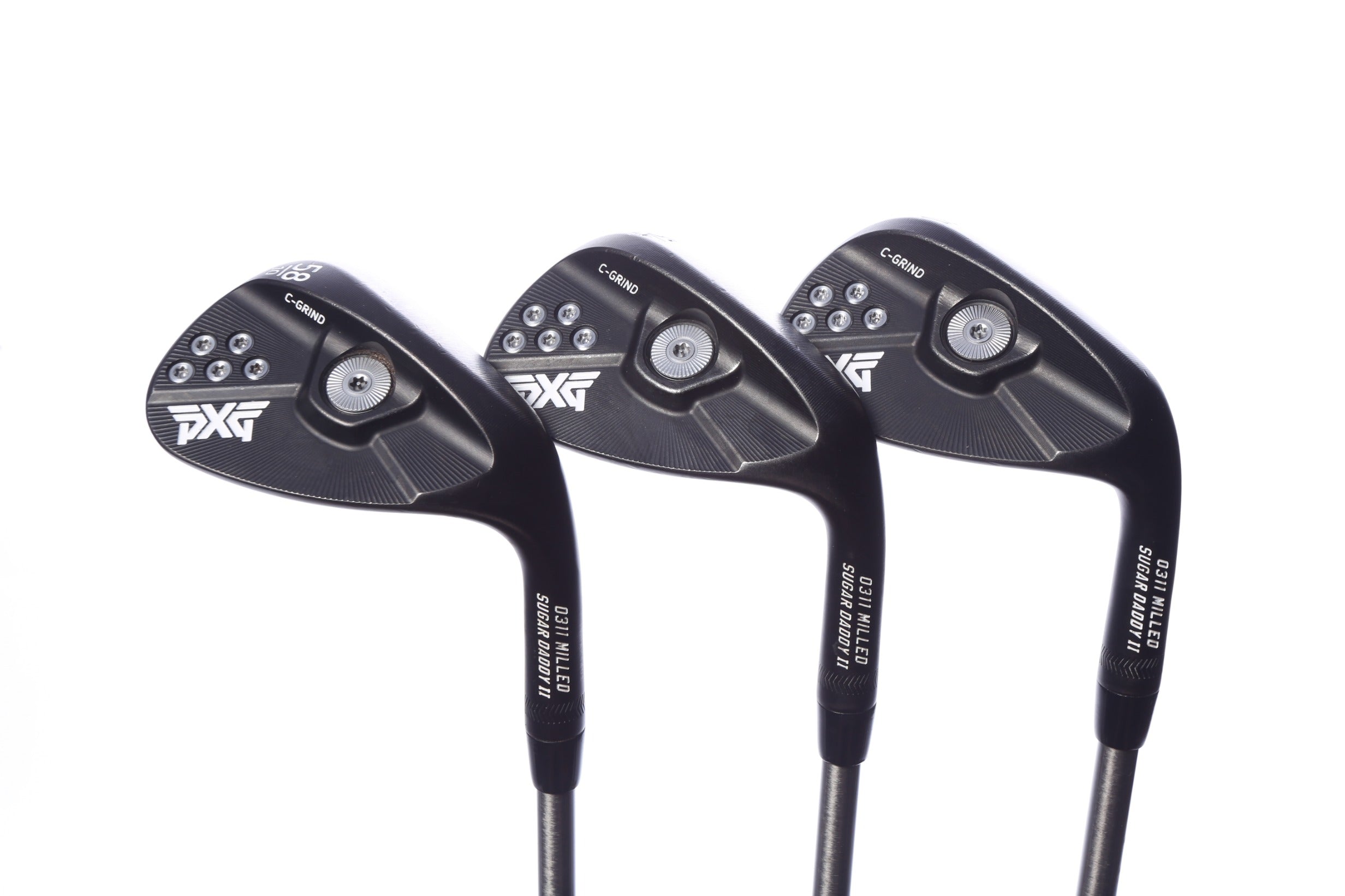 Used PXG 0311 Sugar Daddy II Xtreme Dark Wedge Set - Right-Handed - 50*, 54*, 58* - Regular Flex-Next Round