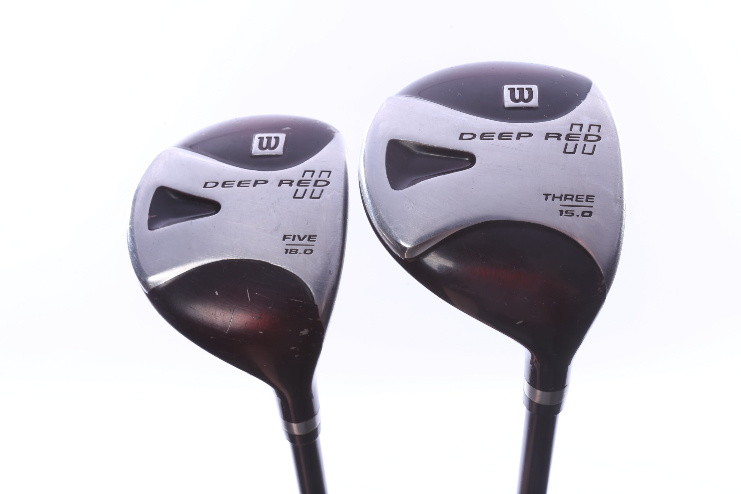 Used Wilson DEEP RED Wood Set - Right-Handed - 3W, 5W - Regular Flex-Next Round