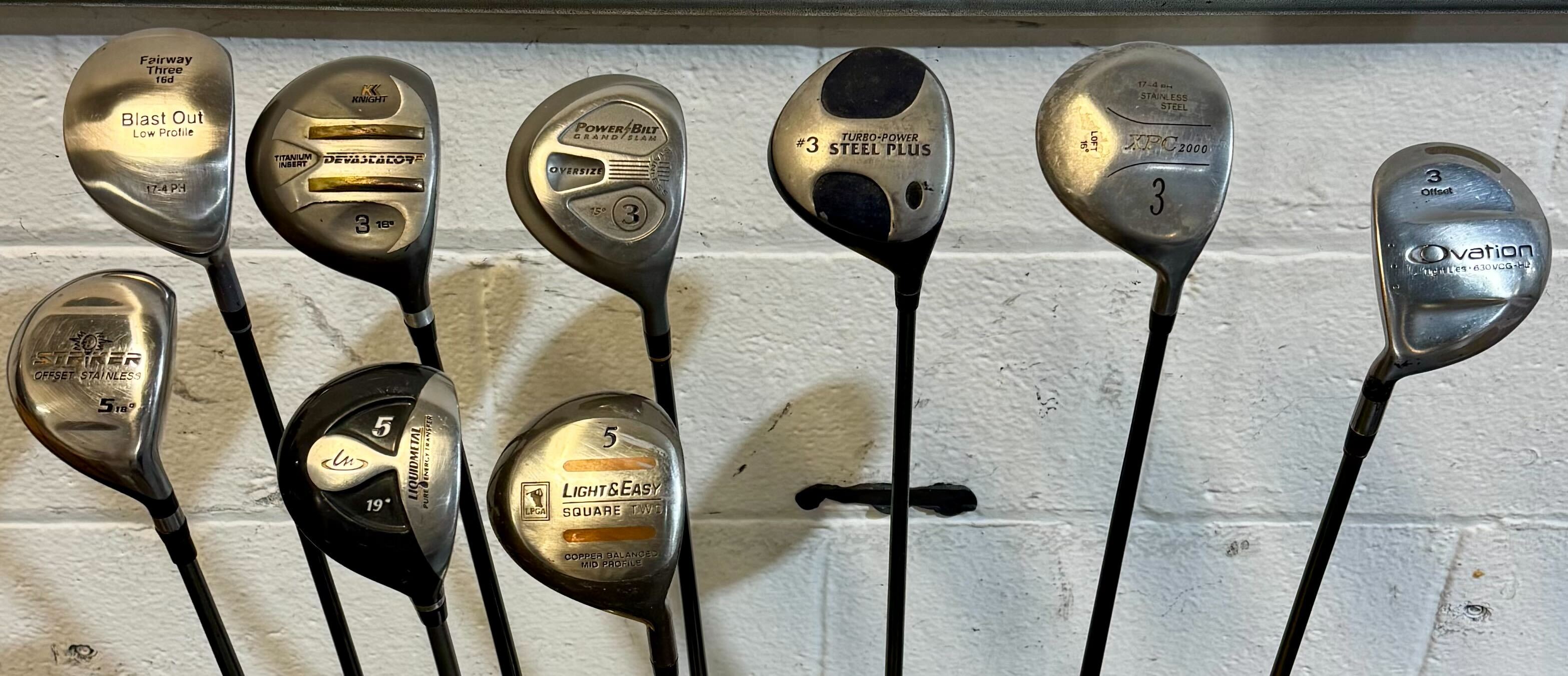Wholesale Lot of 35 Golf Clubs - Assorted Fairway Woods - RH/LH - Mixed Flexes