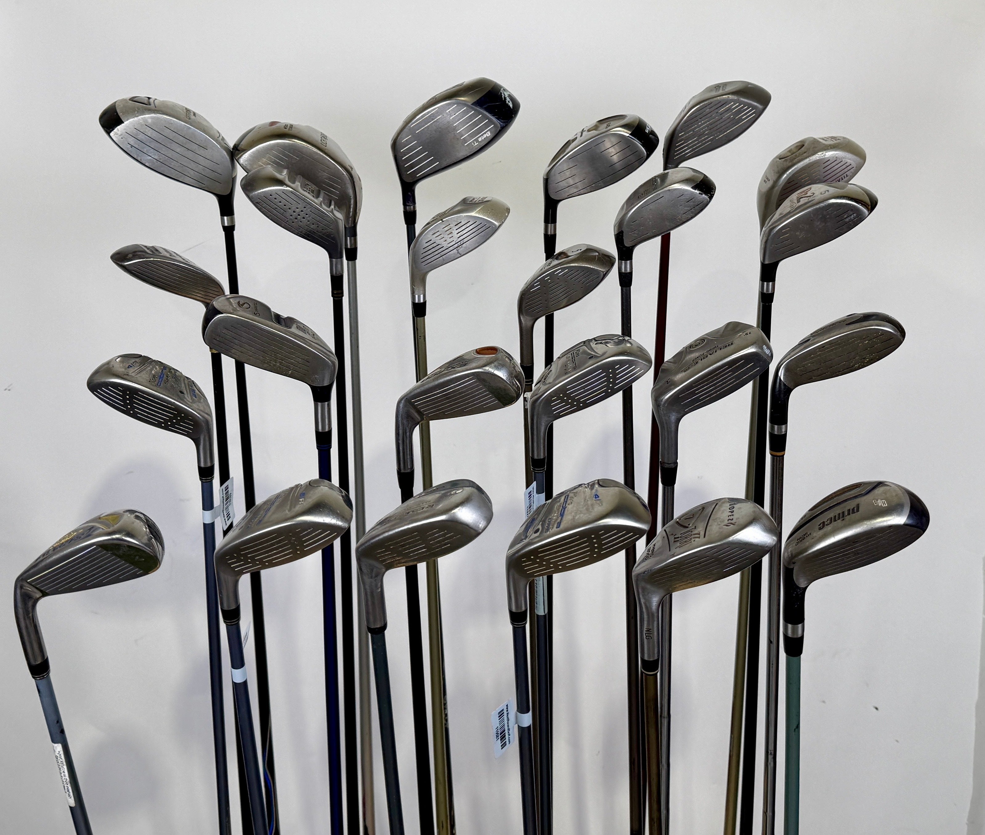 Wholesale Lot of 24 Golf Clubs -Drivers, Fairway, and Hybrids Assorted-Next Round