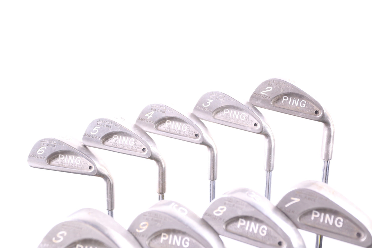 Used Ping Karsten I Iron Set - Right-Handed - 2-9 & SW - Stiff Flex- Black Dot-Next Round