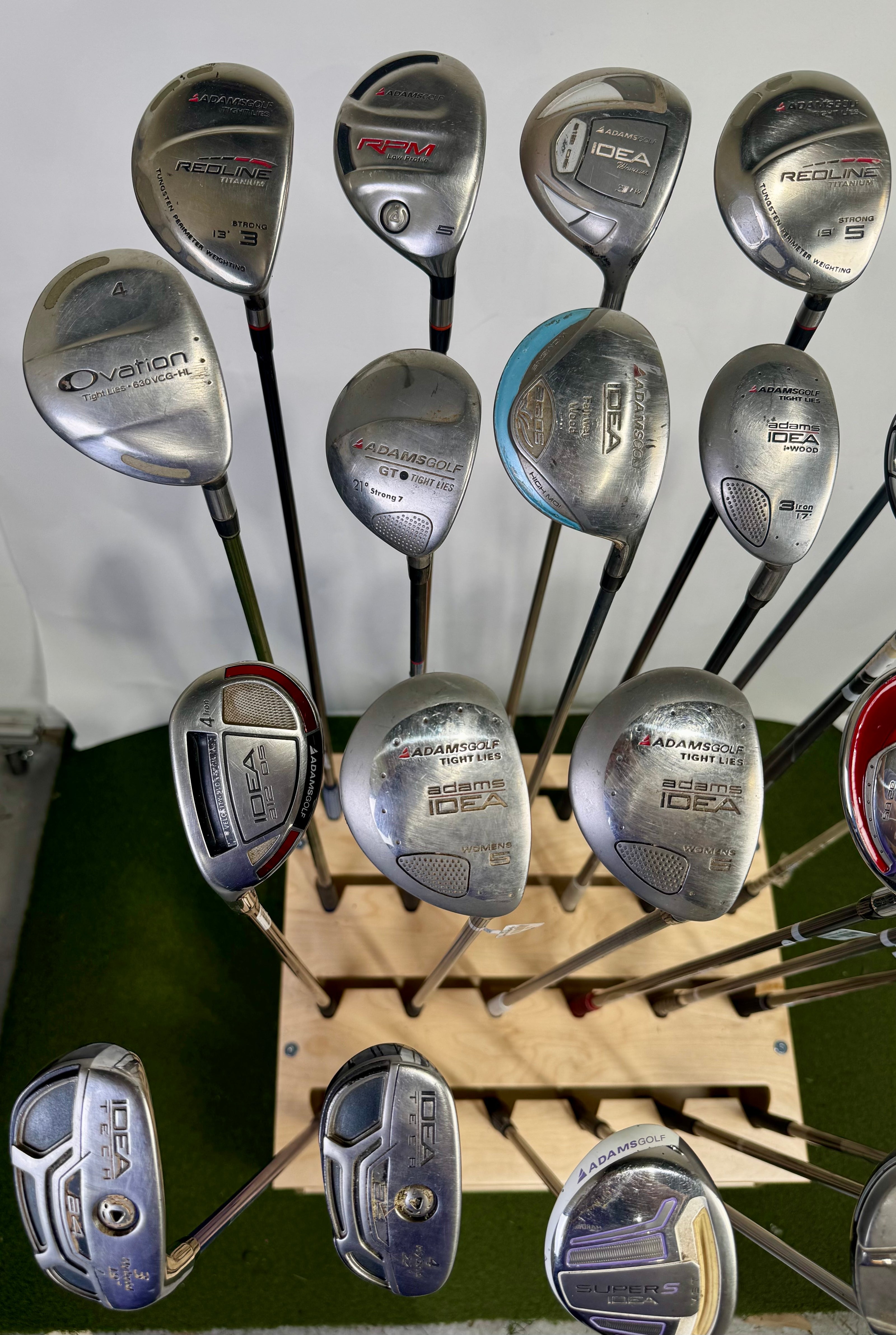 Wholesale Lot of 24 Adams Hybrids and Fairway Woods.-Next Round