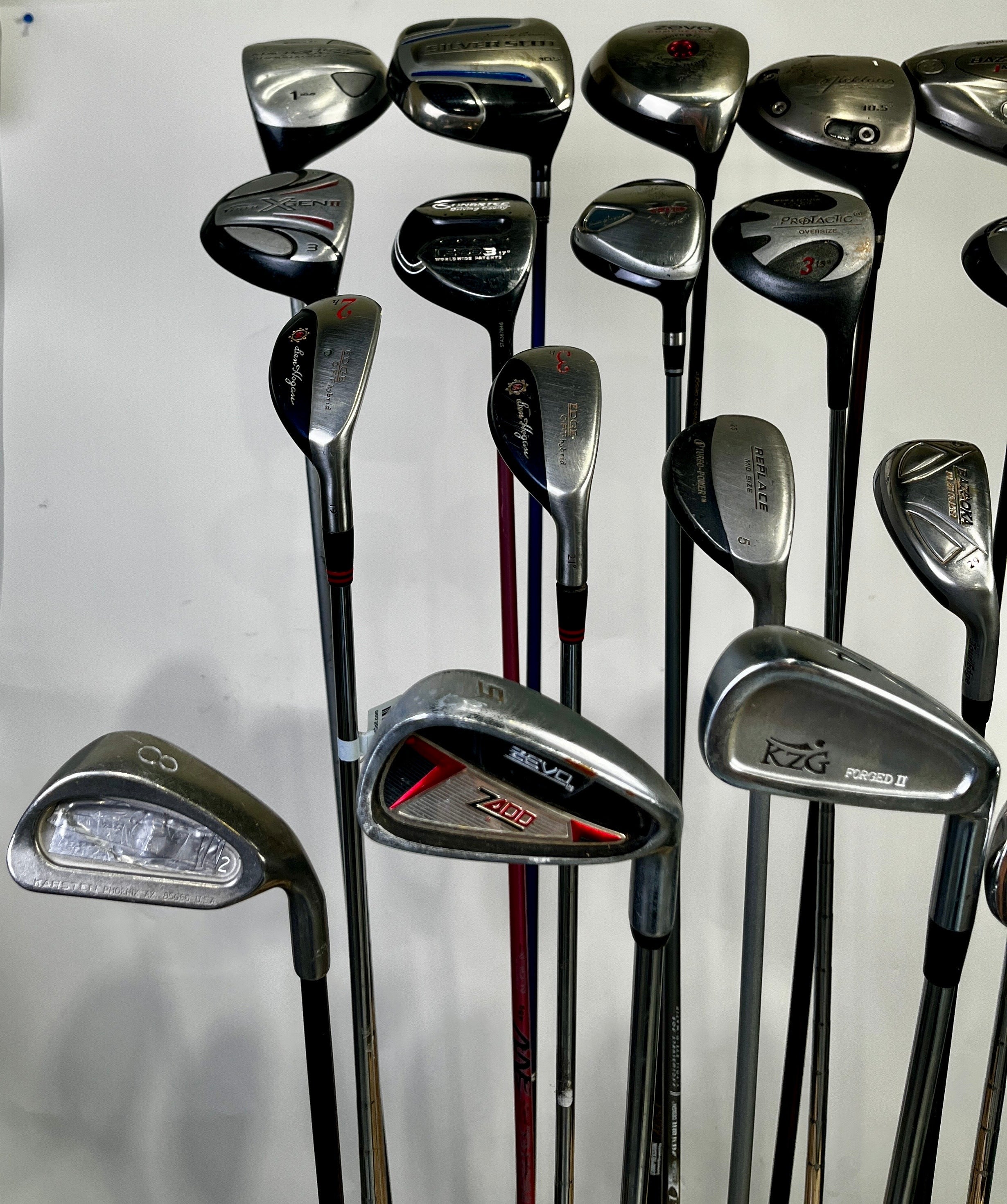 Wholesale Lot of 24 Assorted Drivers, Fairway Woods, Hybrids, and Single Irons.-Next Round