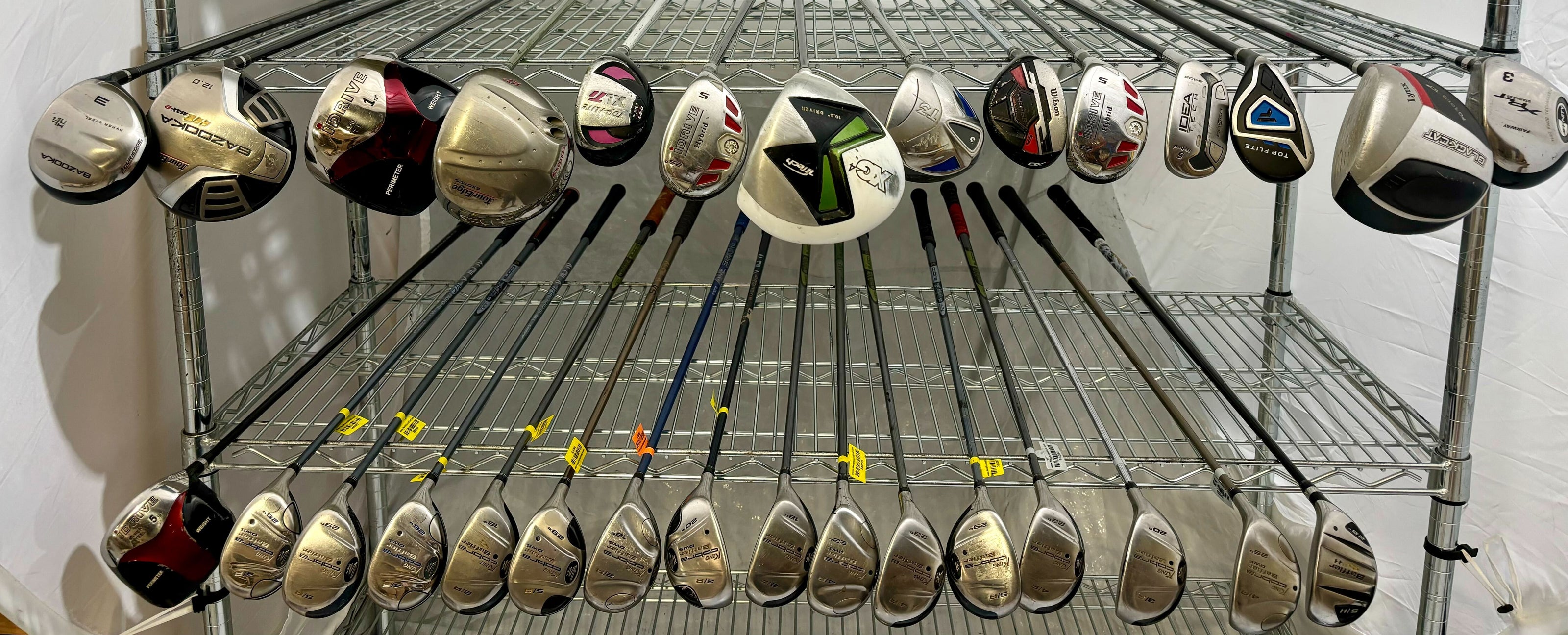 Wholesale Lot of 30 Golf Clubs - Cobra Bafflers, Idrive, Adams-Next Round