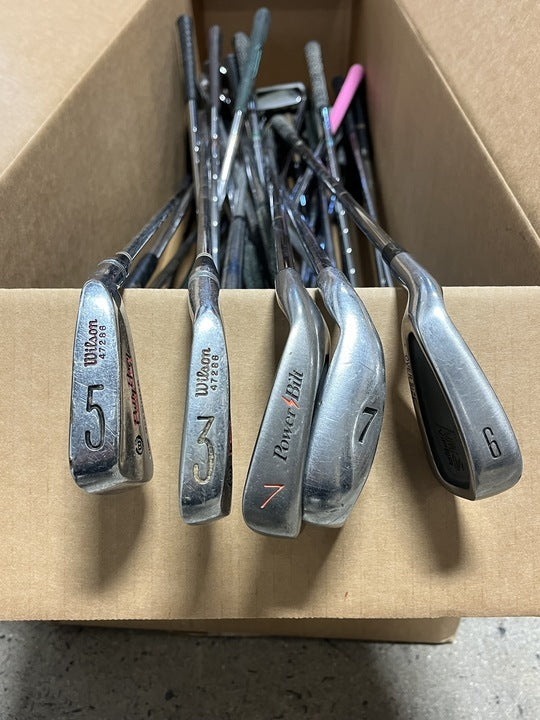 Wholesale Lot of 50 Single Irons. Wilson, Spalding, Square Two-Next Round