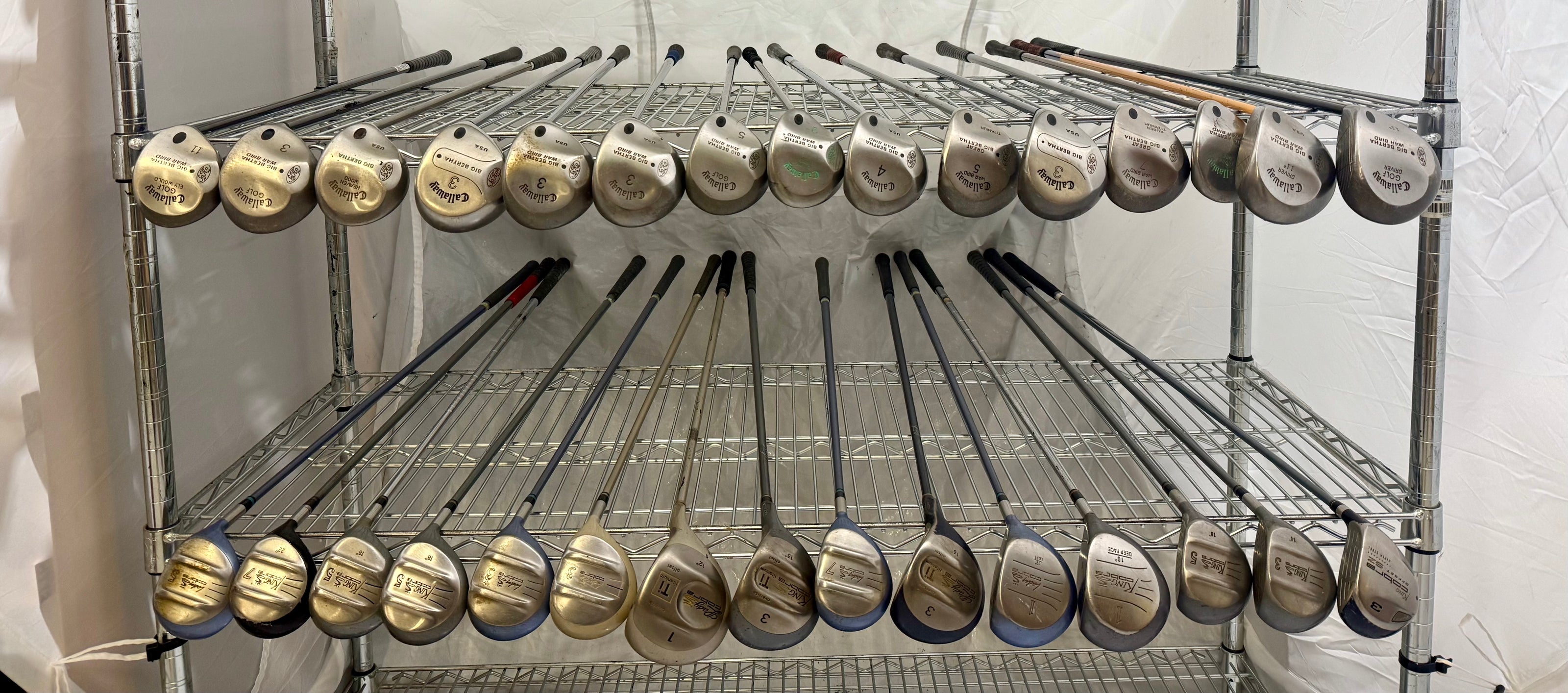Wholesale Lot of 30 Golf Clubs - Cobra & Callaway - Drivers & Woods-Next Round