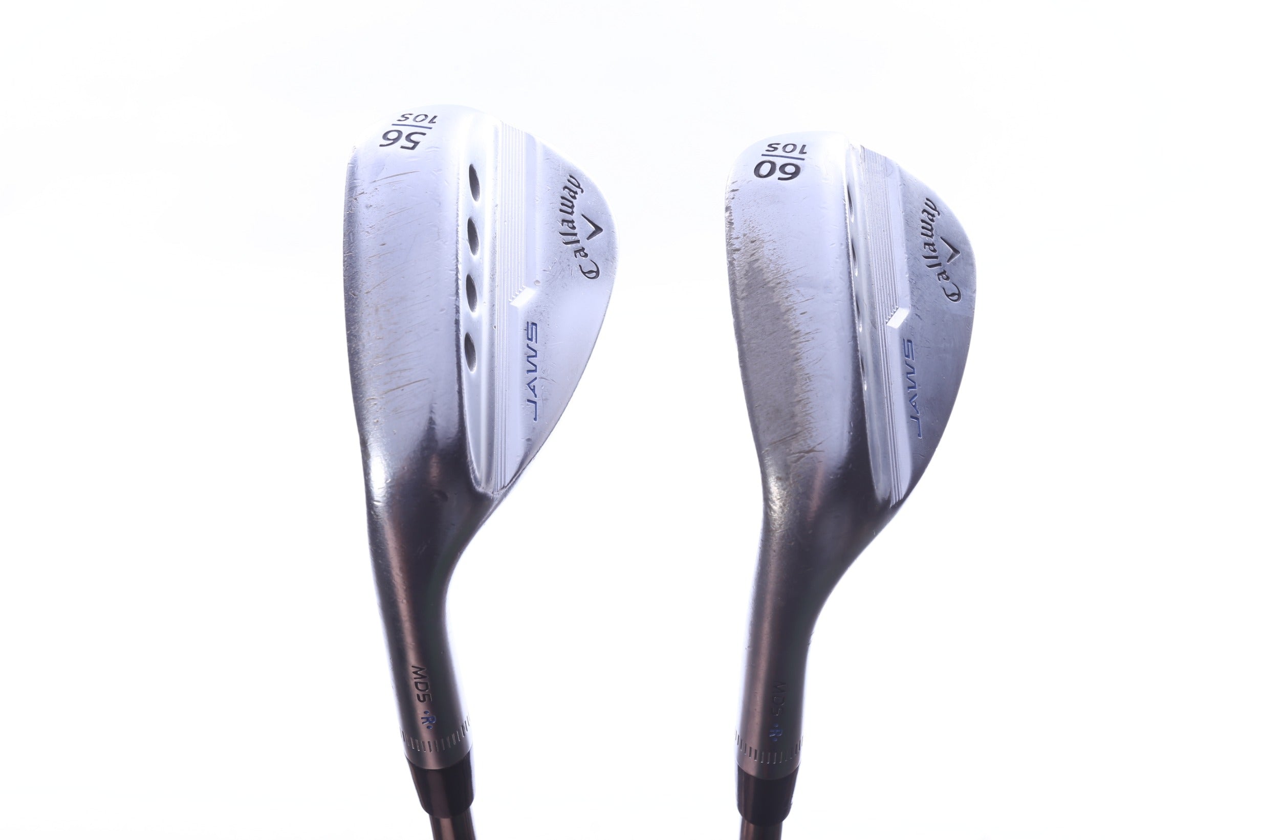Used Callaway MD5 JAWS Chrome Wedge Set - Left-Handed - 56*, 60* - Seniors Flex-Next Round