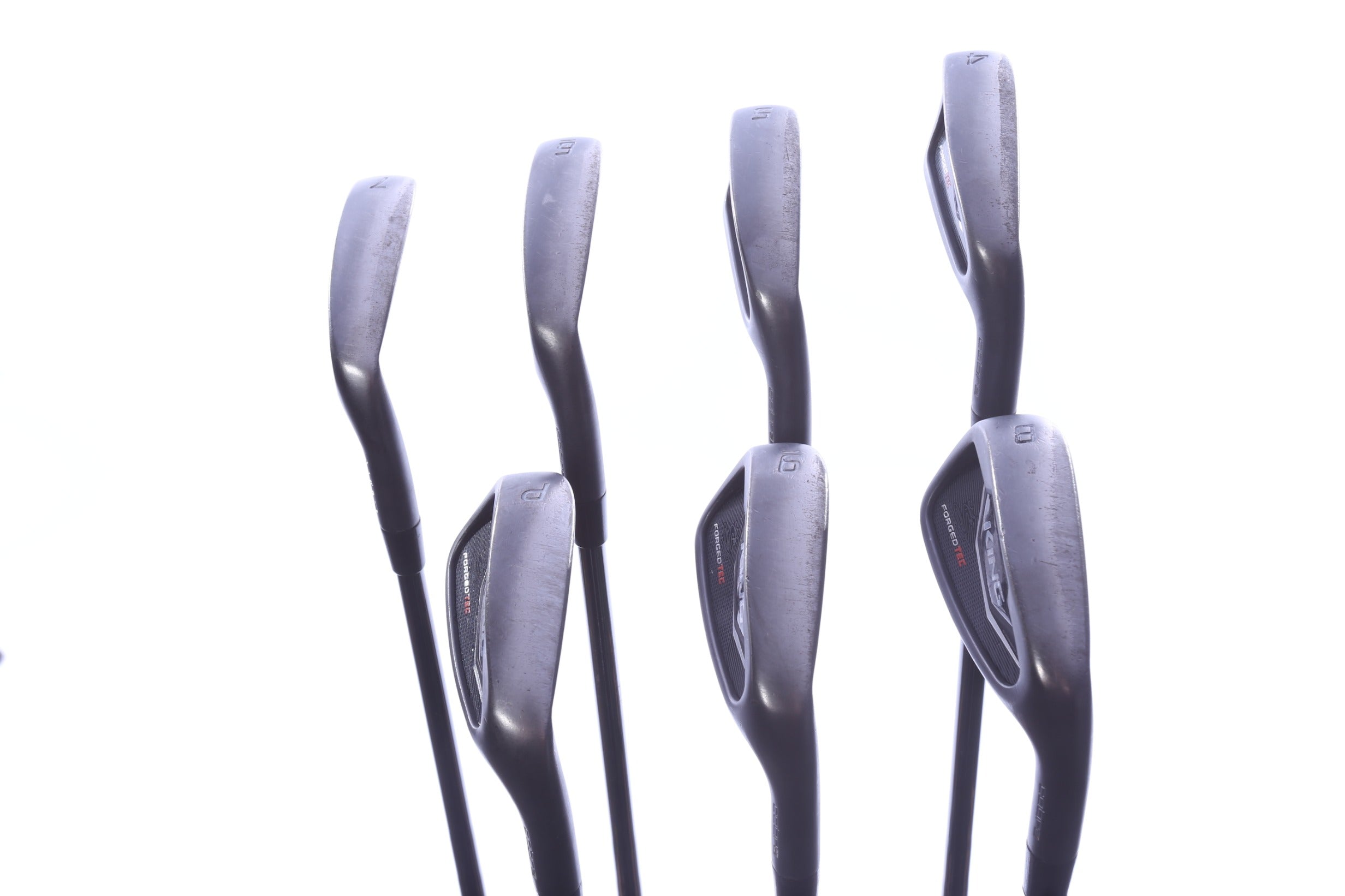 Used Cobra KING Black Forged Tec Iron Set - Right-Handed - 4-PW - Extra Stiff Flex-Next Round