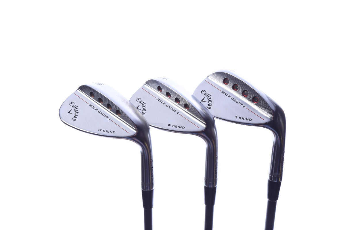 Used Callaway MD4 Chrome Wedge Set - Right-Handed - 50*, 54*, 58* - Stiff Flex