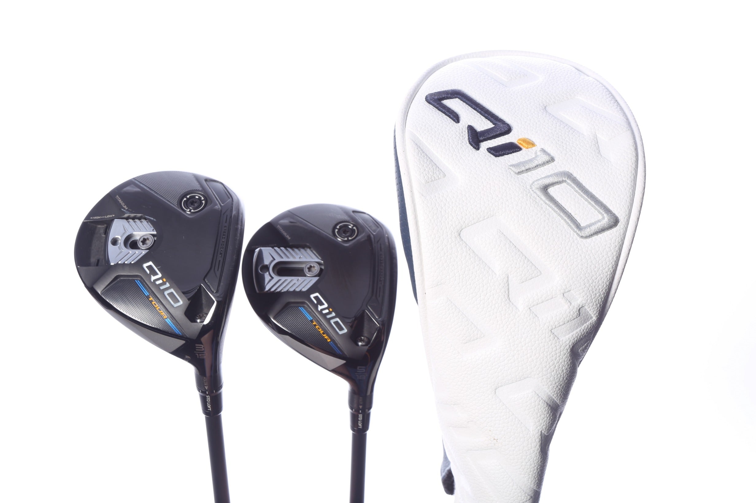 Used TaylorMade Qi10 Tour Wood Set - Right-Handed - 3W, 5W - Stiff Flex