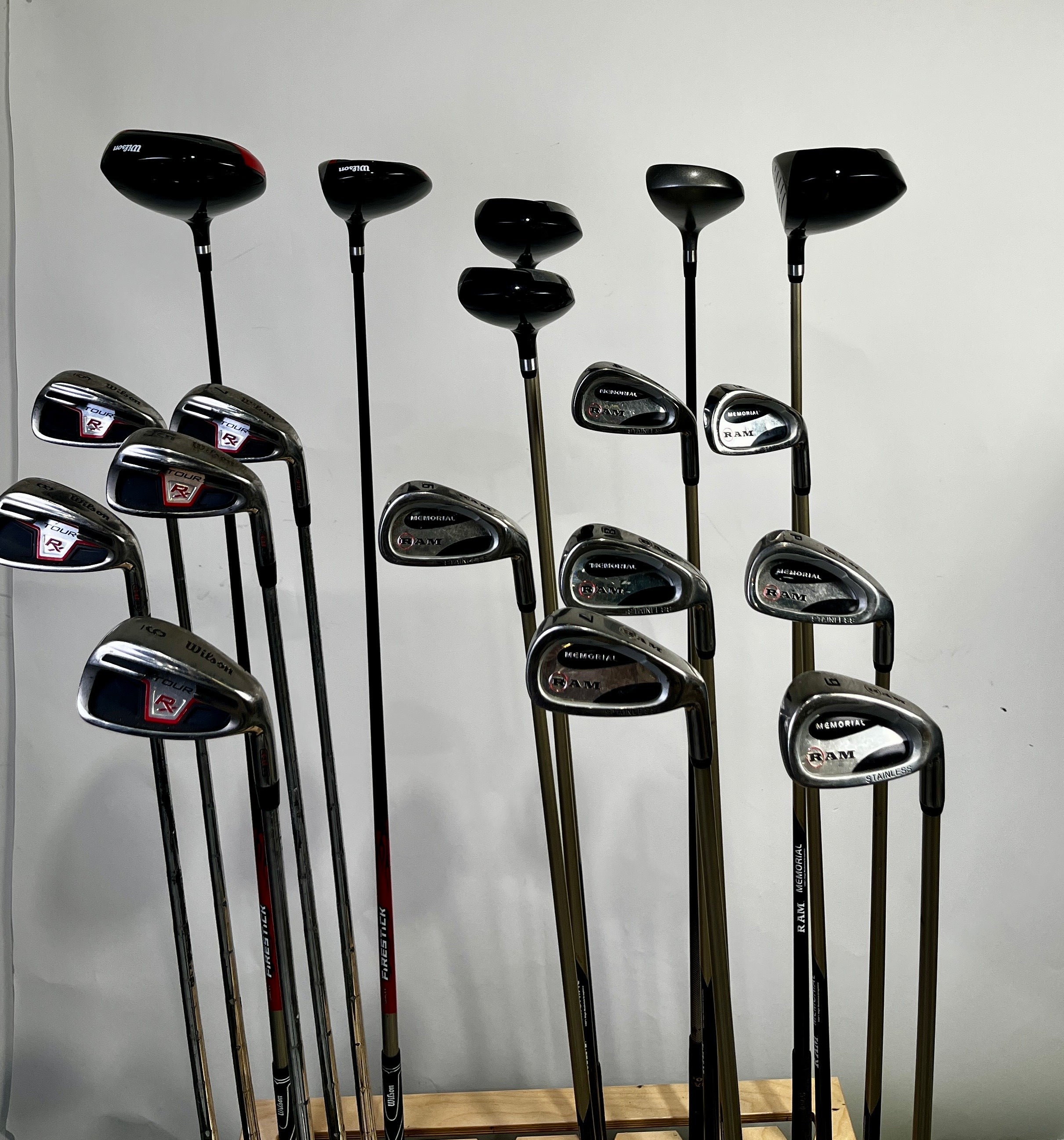 Wholesale lot of 4 Full Iron Sets - Right-Handed Clubs - Ram and Wilson-Next Round