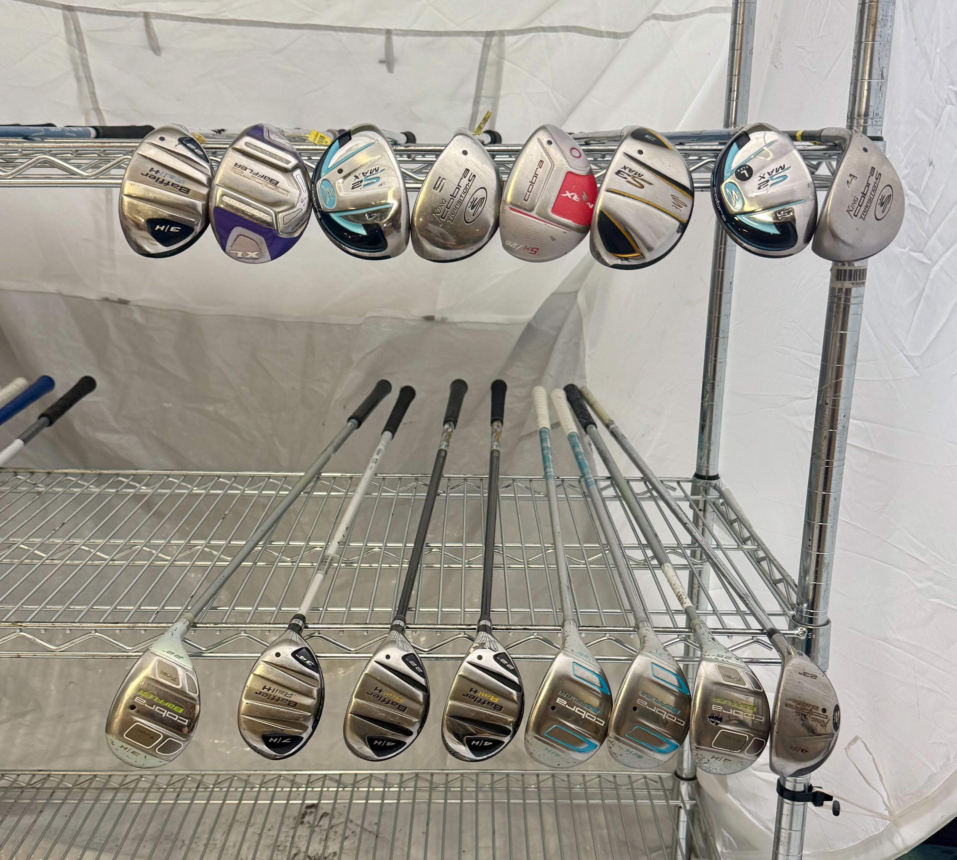 Wholesale Lot of 30 Golf Clubs - Cobra Hybrids & Woods-Next Round