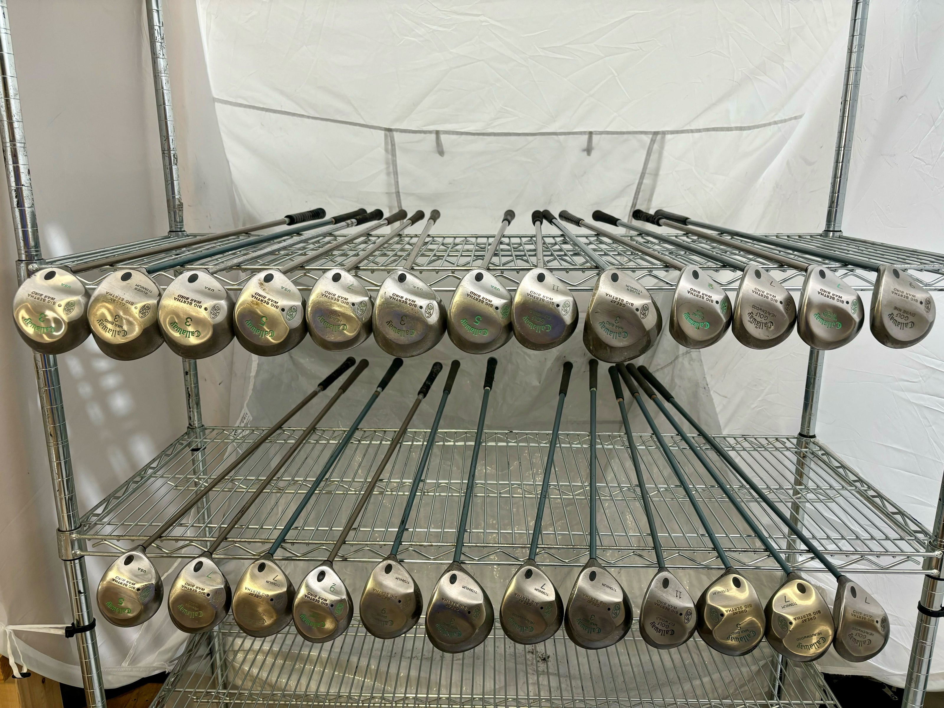 Wholesale Lot of 25 Golf Clubs - Callaway Big Bertha War Bird Fairway Woods-Next Round