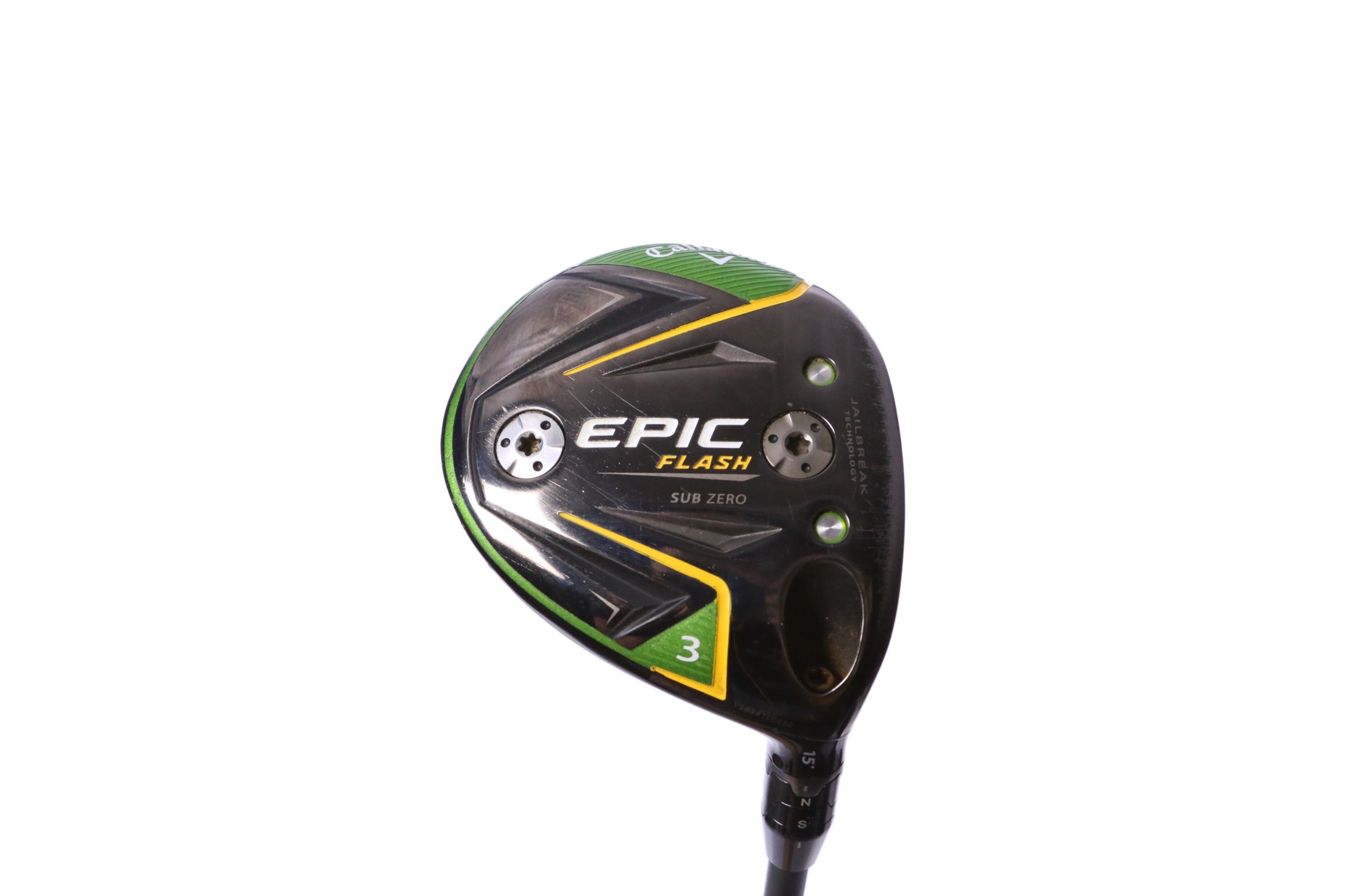 Used Callaway Epic Flash Sub Zero 3-Wood - Right-Handed - 15 Degrees - Extra Stiff Flex