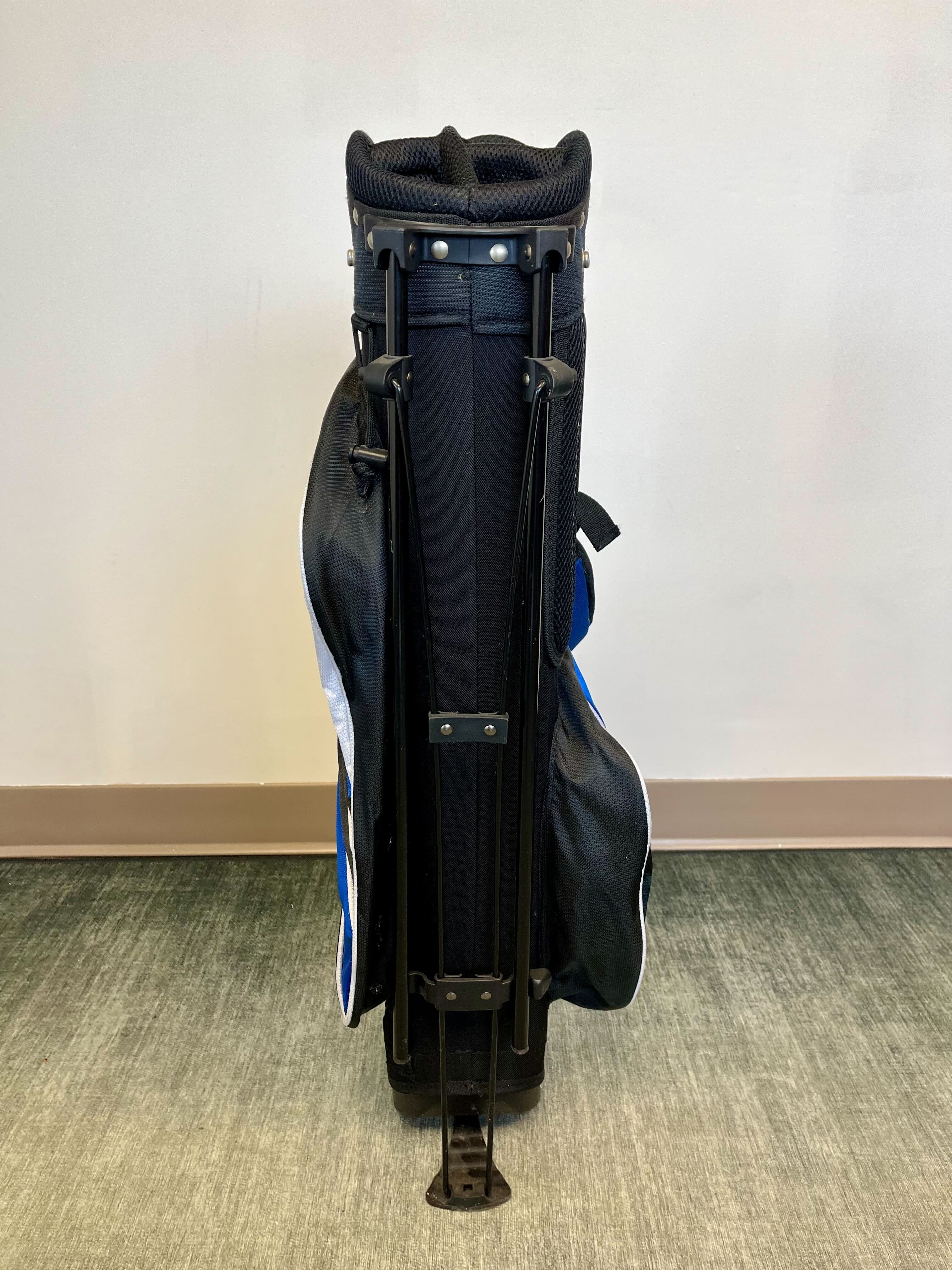 Maxfli Rev 3 Kids Stand Golf Bag Blue/Black/White 5 Dividers 4 Pockets-Next Round