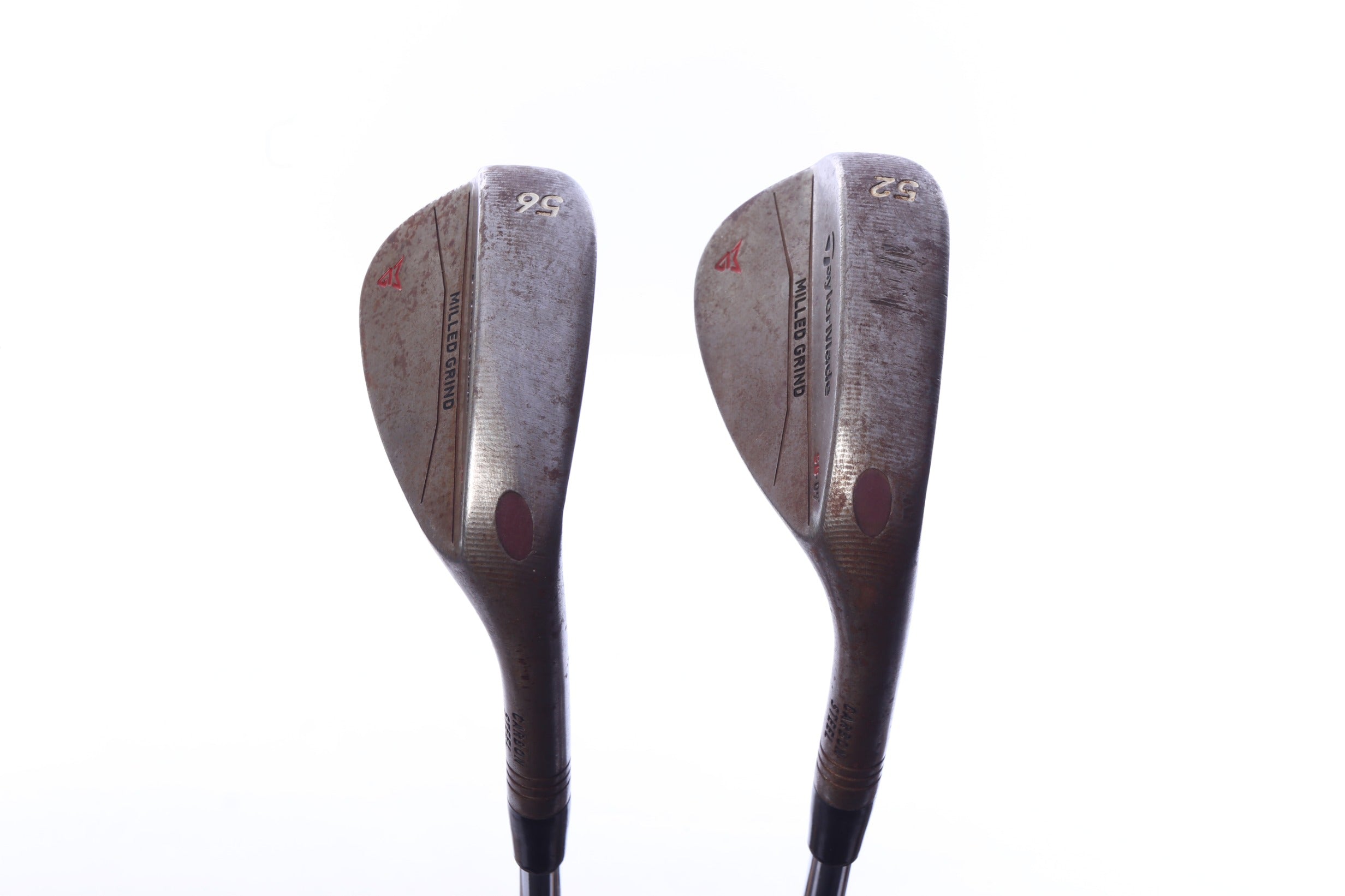 Used TaylorMade Milled Grind Raw Wedge Set - Right-Handed - 52*, 56* - Stiff Flex-Next Round